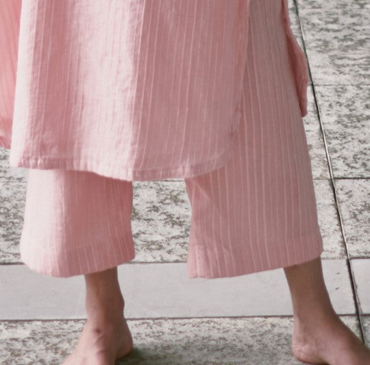 Pink Pintuck Palazzo Pants