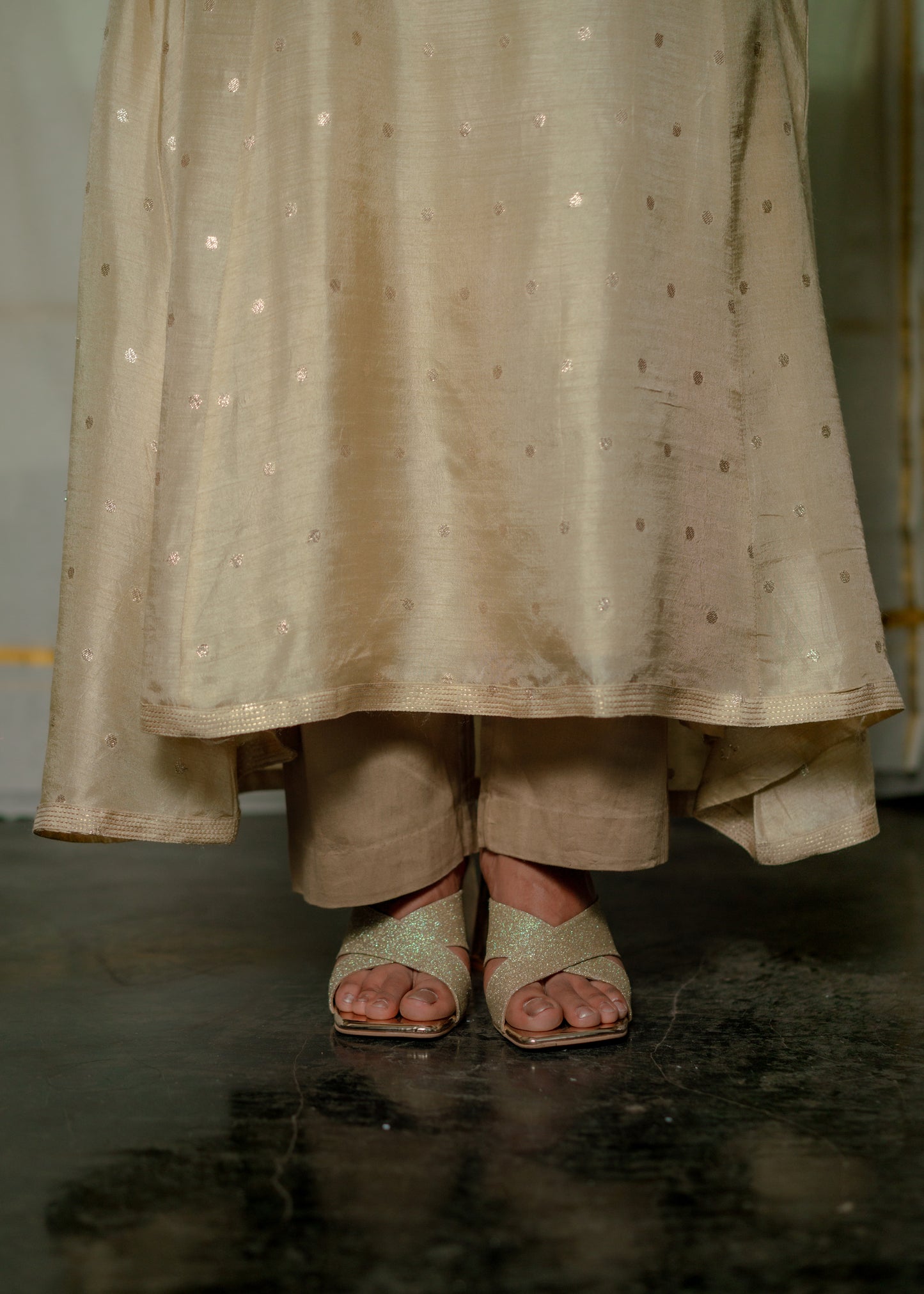 Beige Palazzo Pants