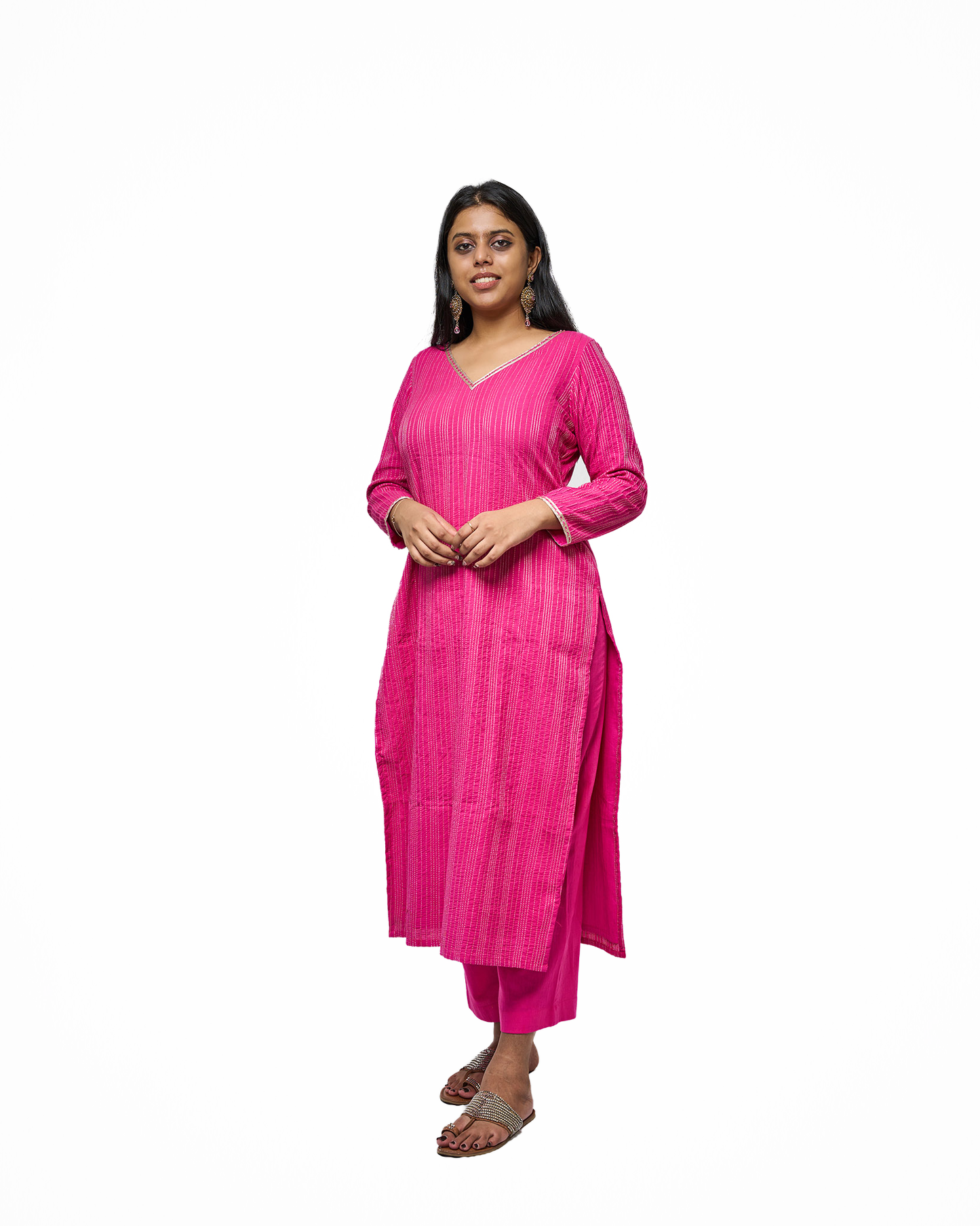 Fushia pink Kurta set