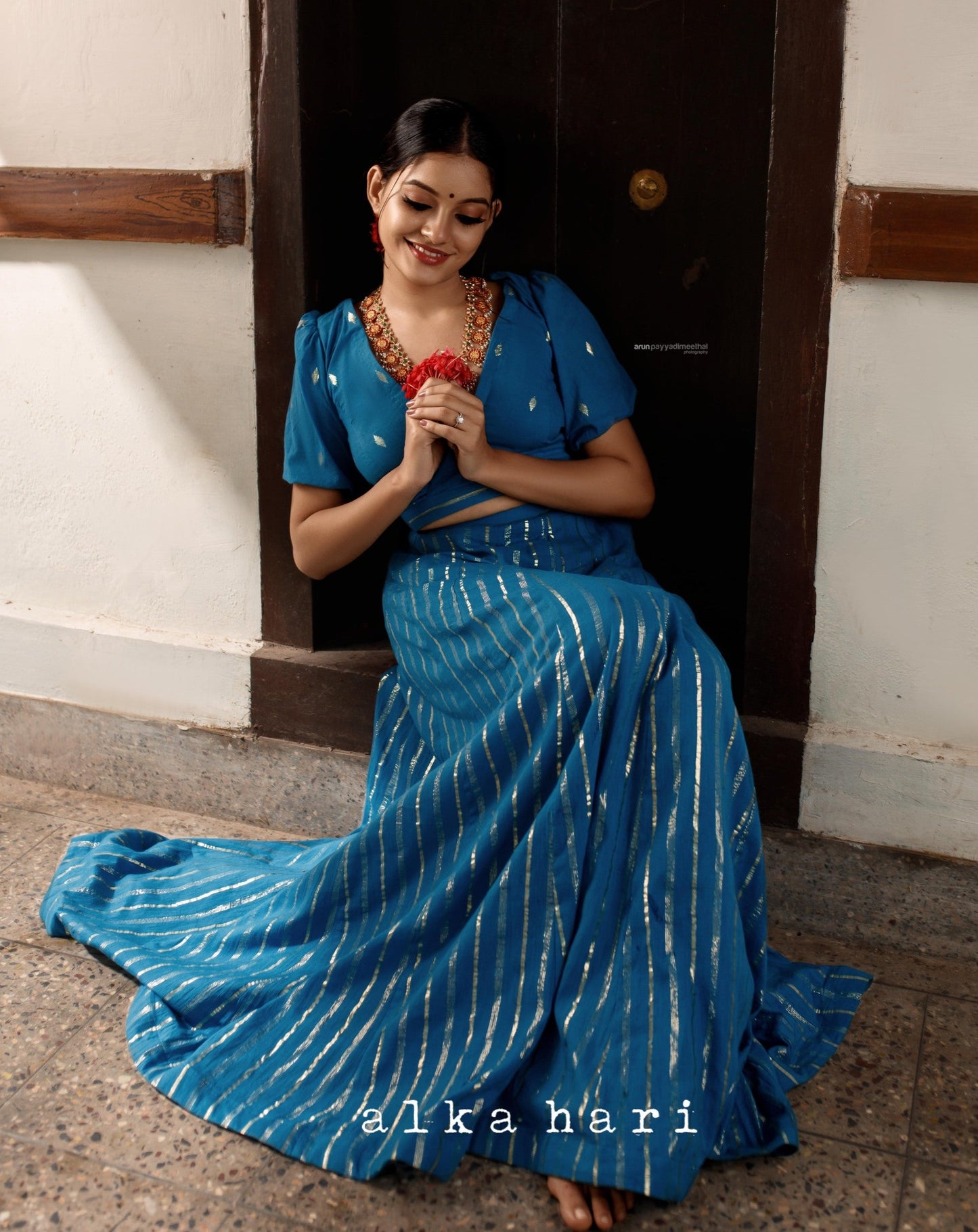 Blue skirt and blouse