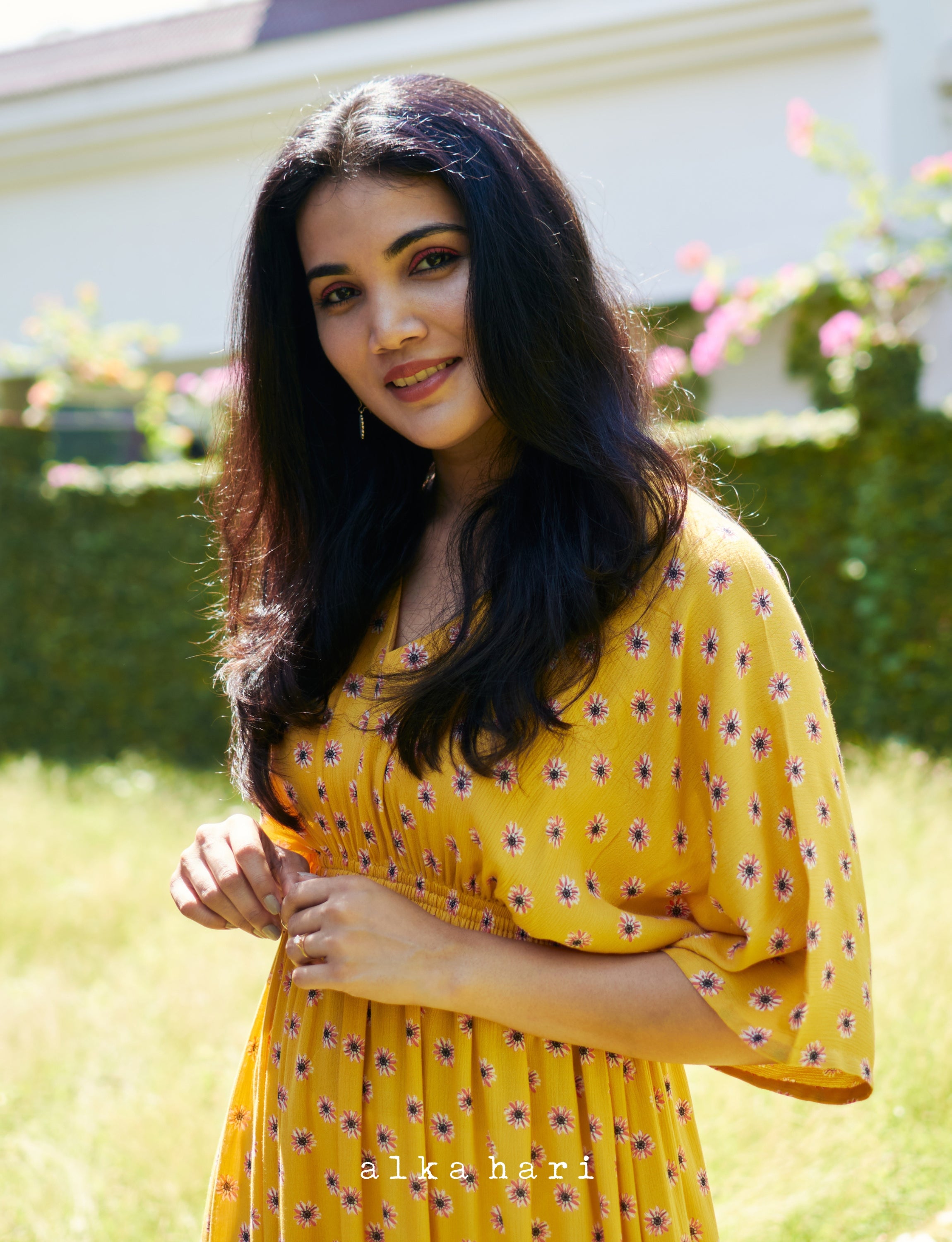 Yellow Kaftan Dress