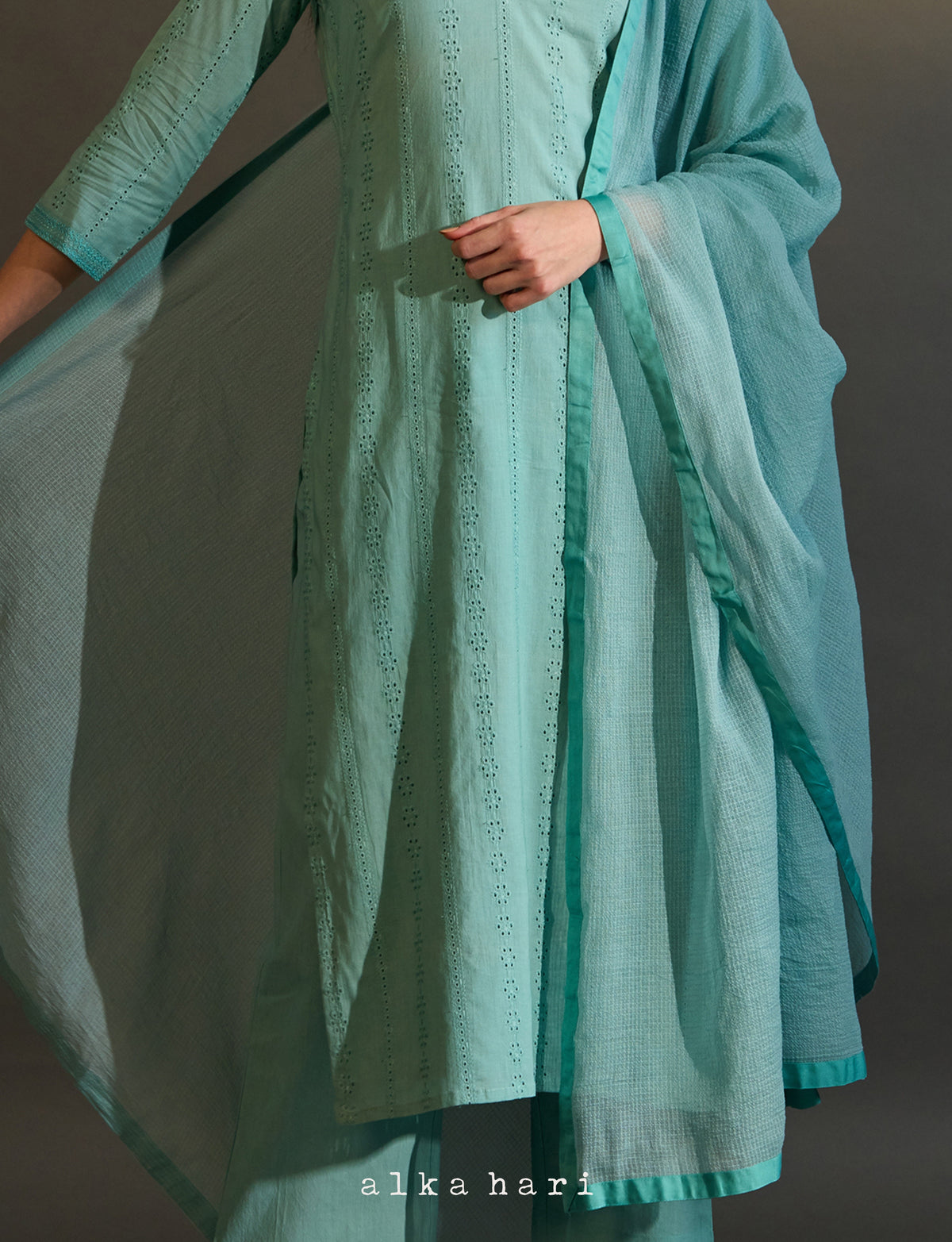 Sky Blue Kota Dupatta