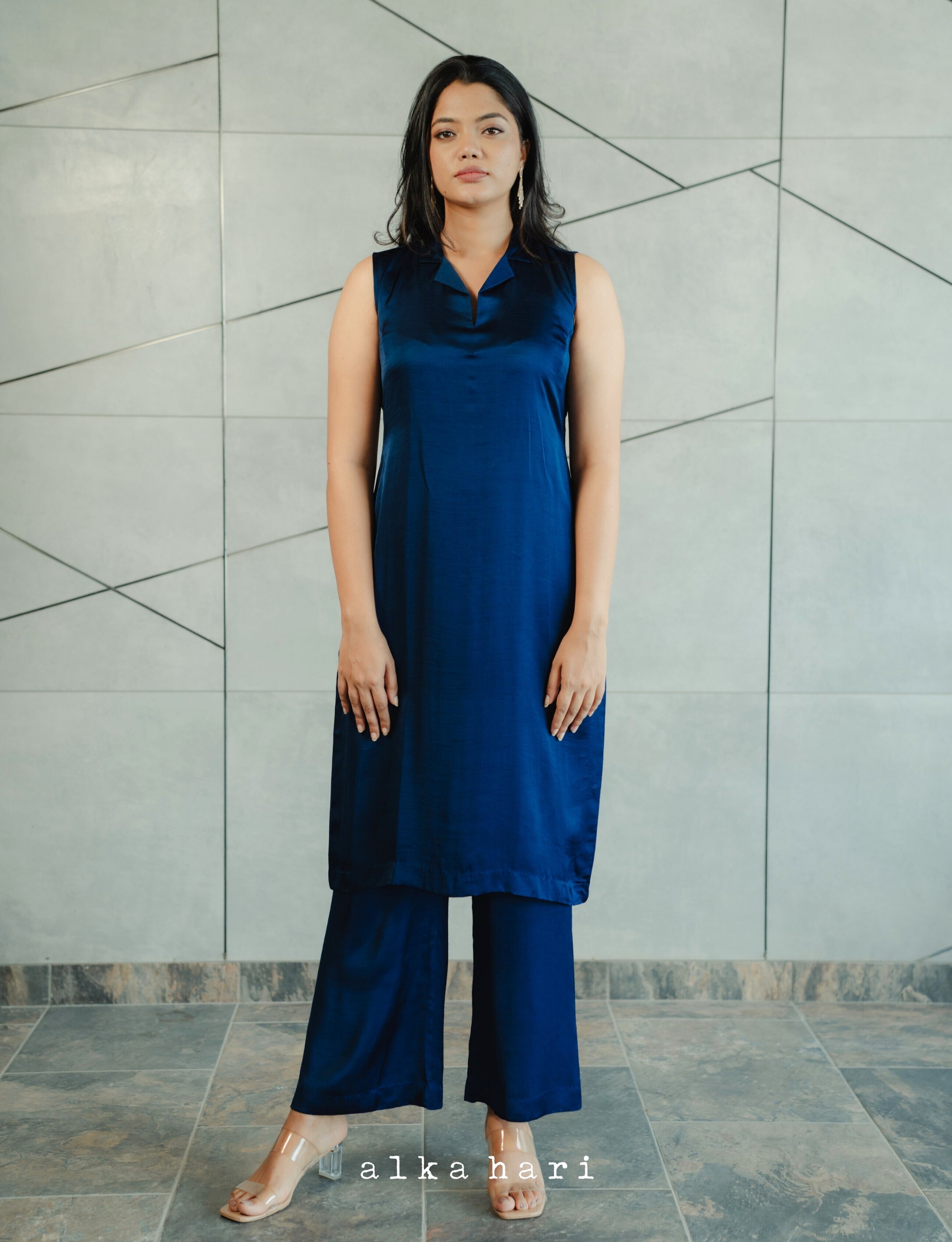 Dark Blue Dupion Silk Kurta