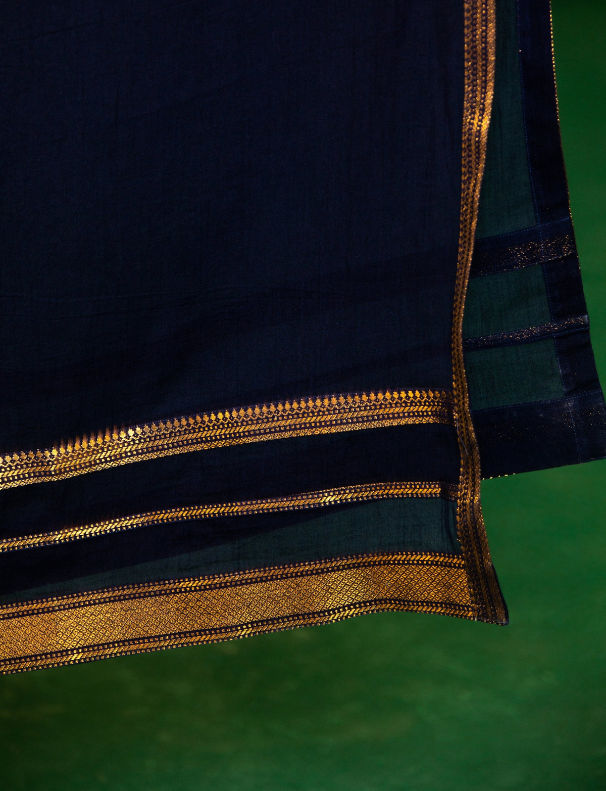 Midnight Blue Mul Cotton Dupatta