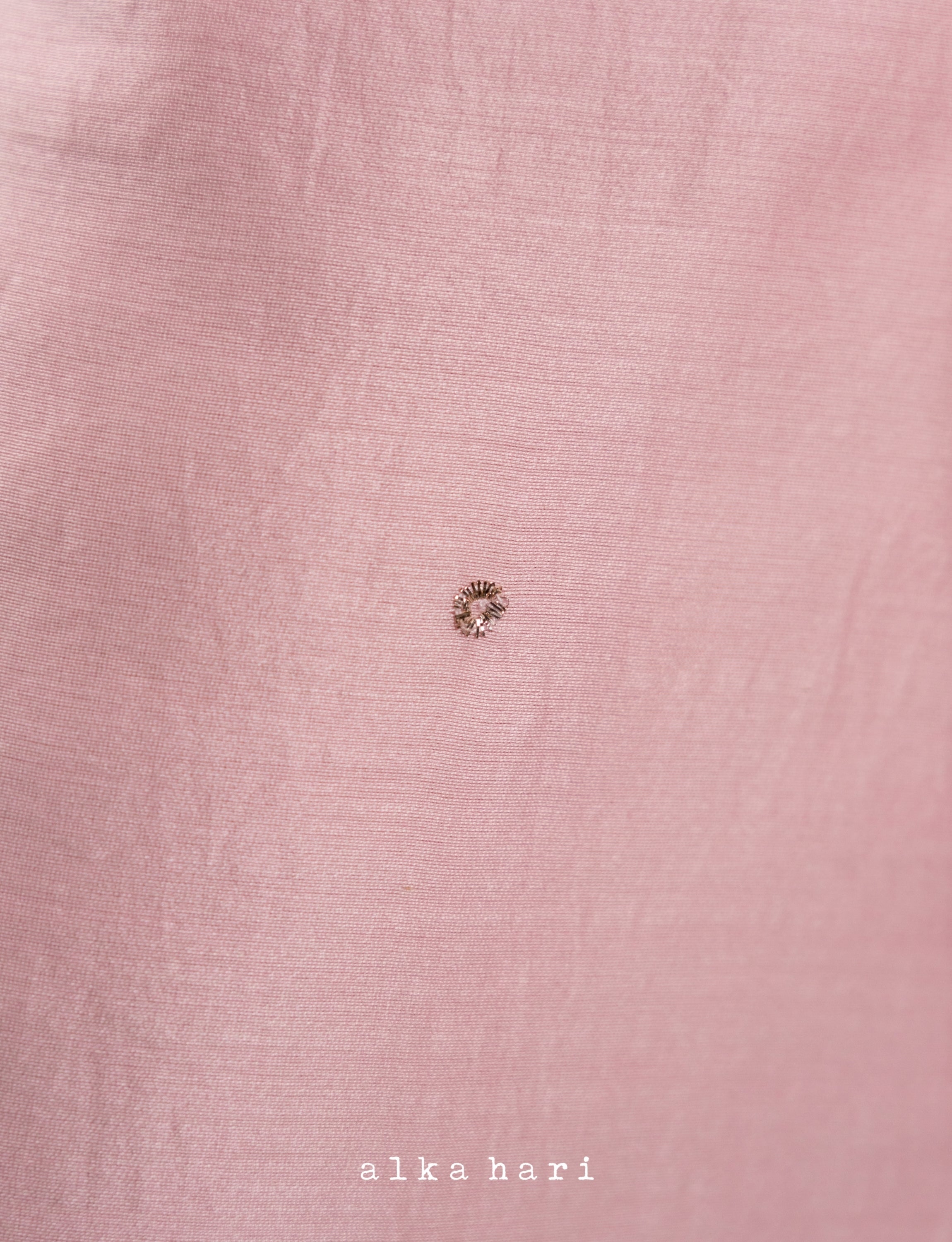 Pink V-Neck Chanderi Silk Mukaish Kurta