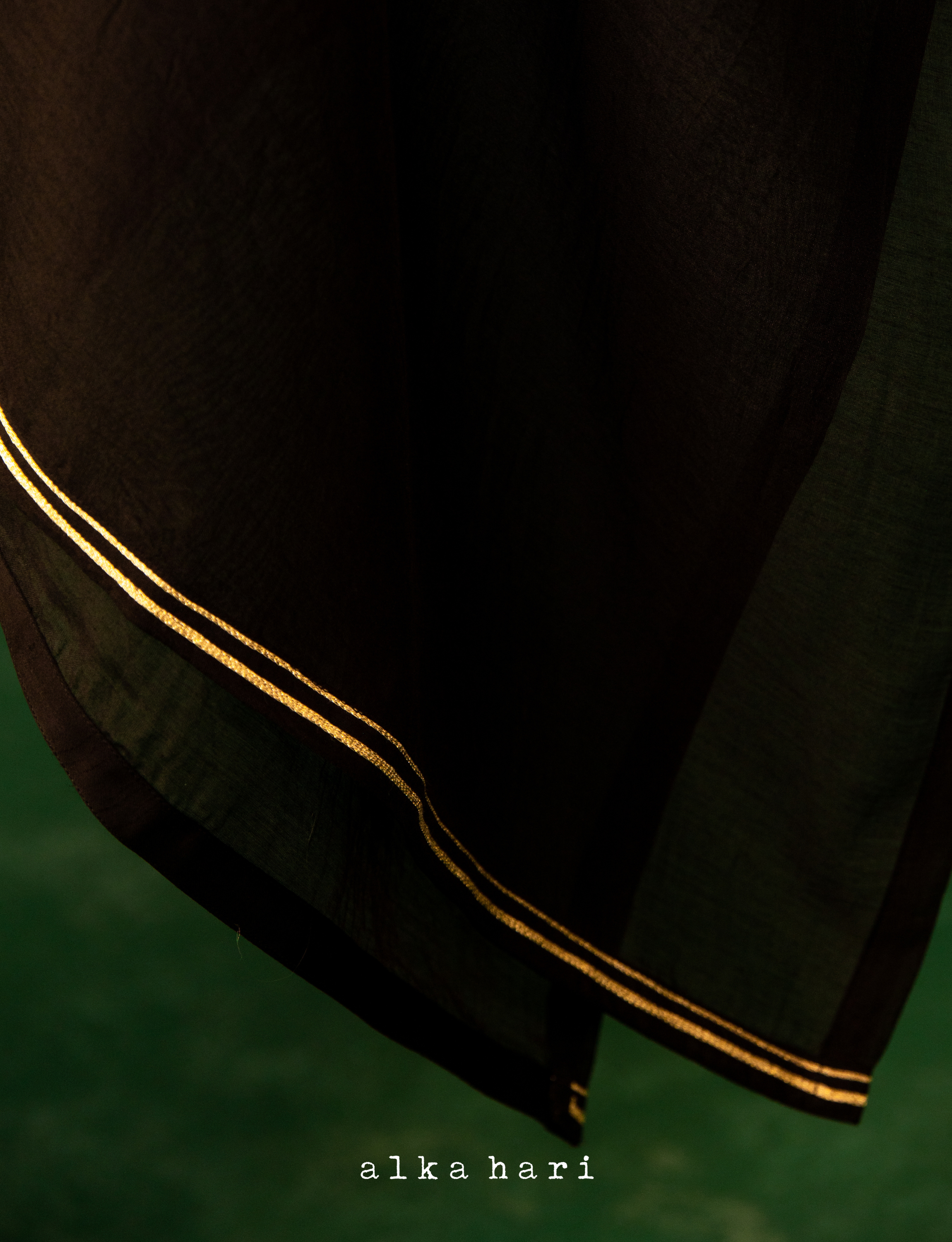 Luxe Black Chanderi Silk Dupatta