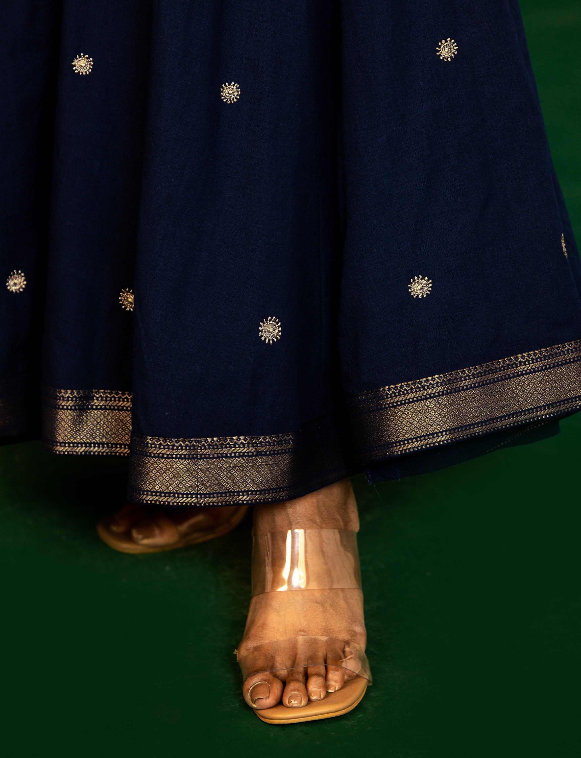 Midnight Blue Embroidered Dress