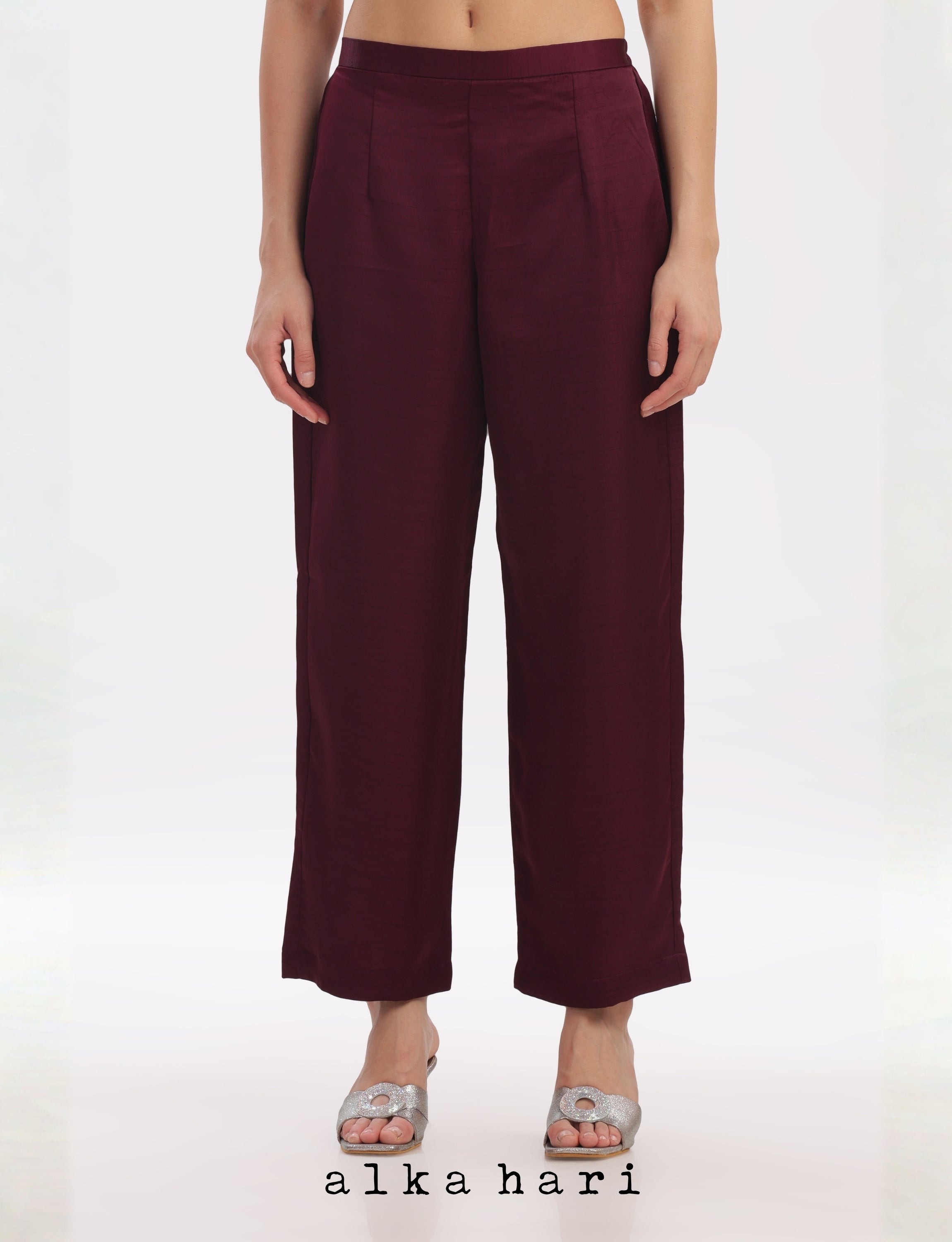 Wine Palazzo Pants