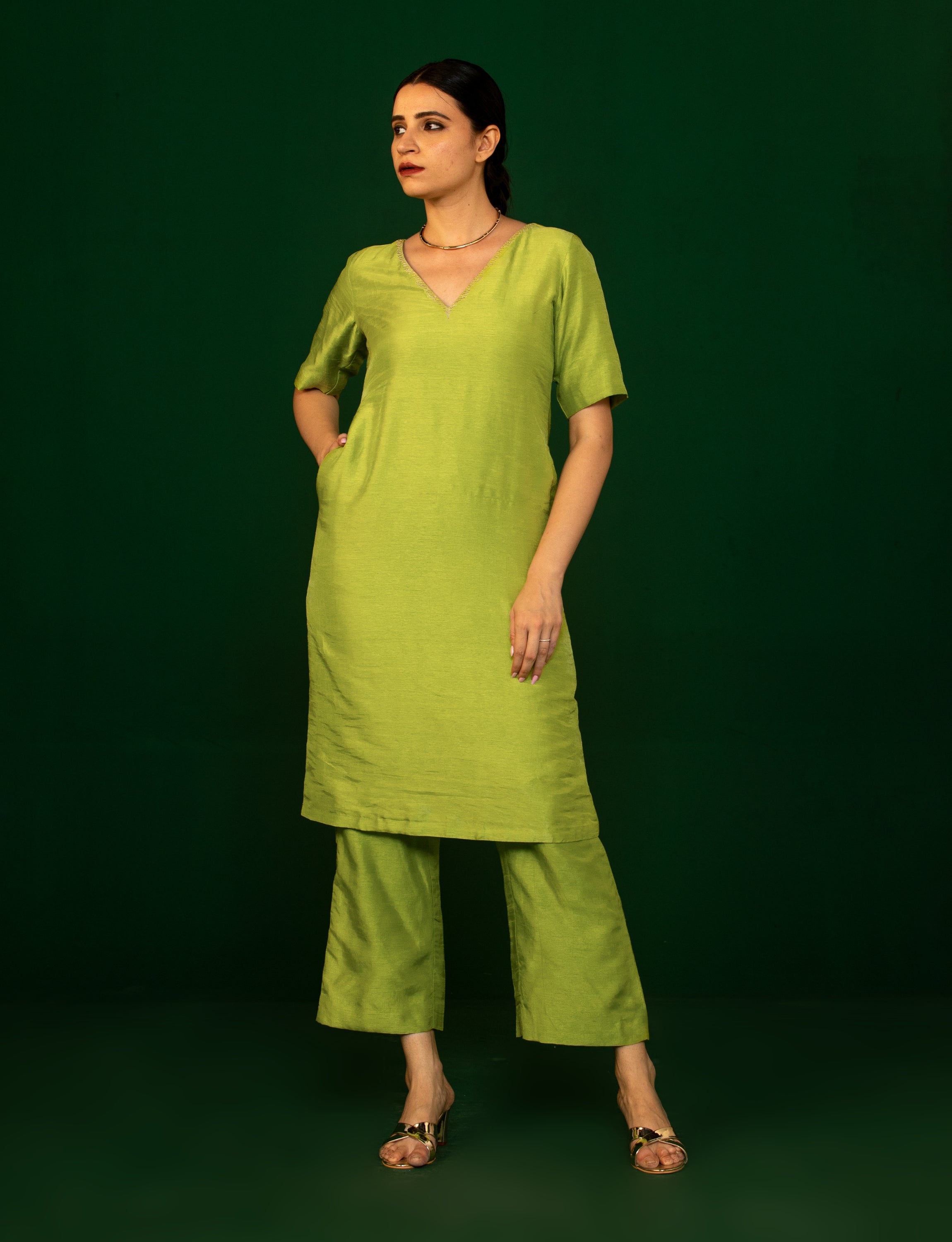 Parrot Green Kurta