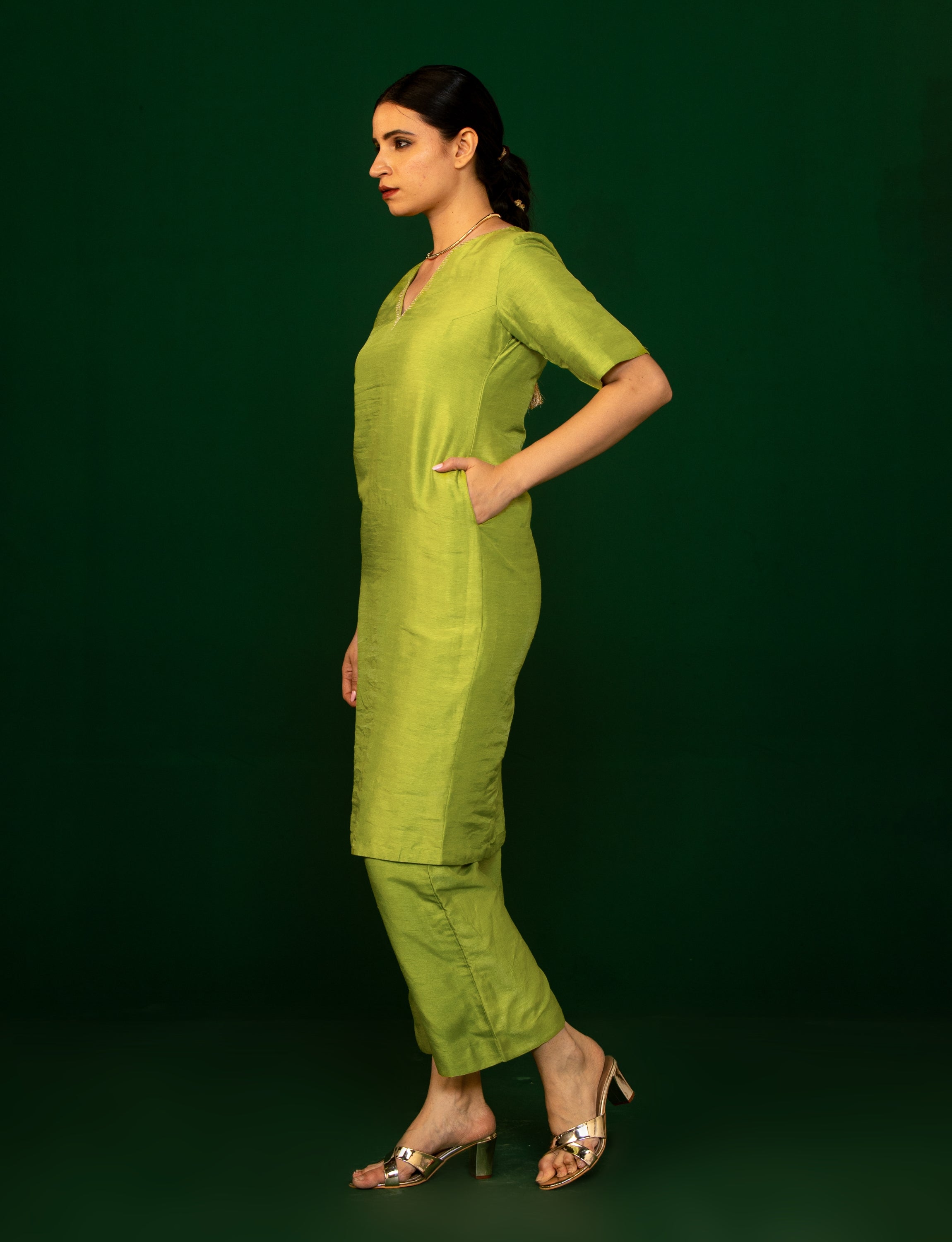 Parrot Green Kurta