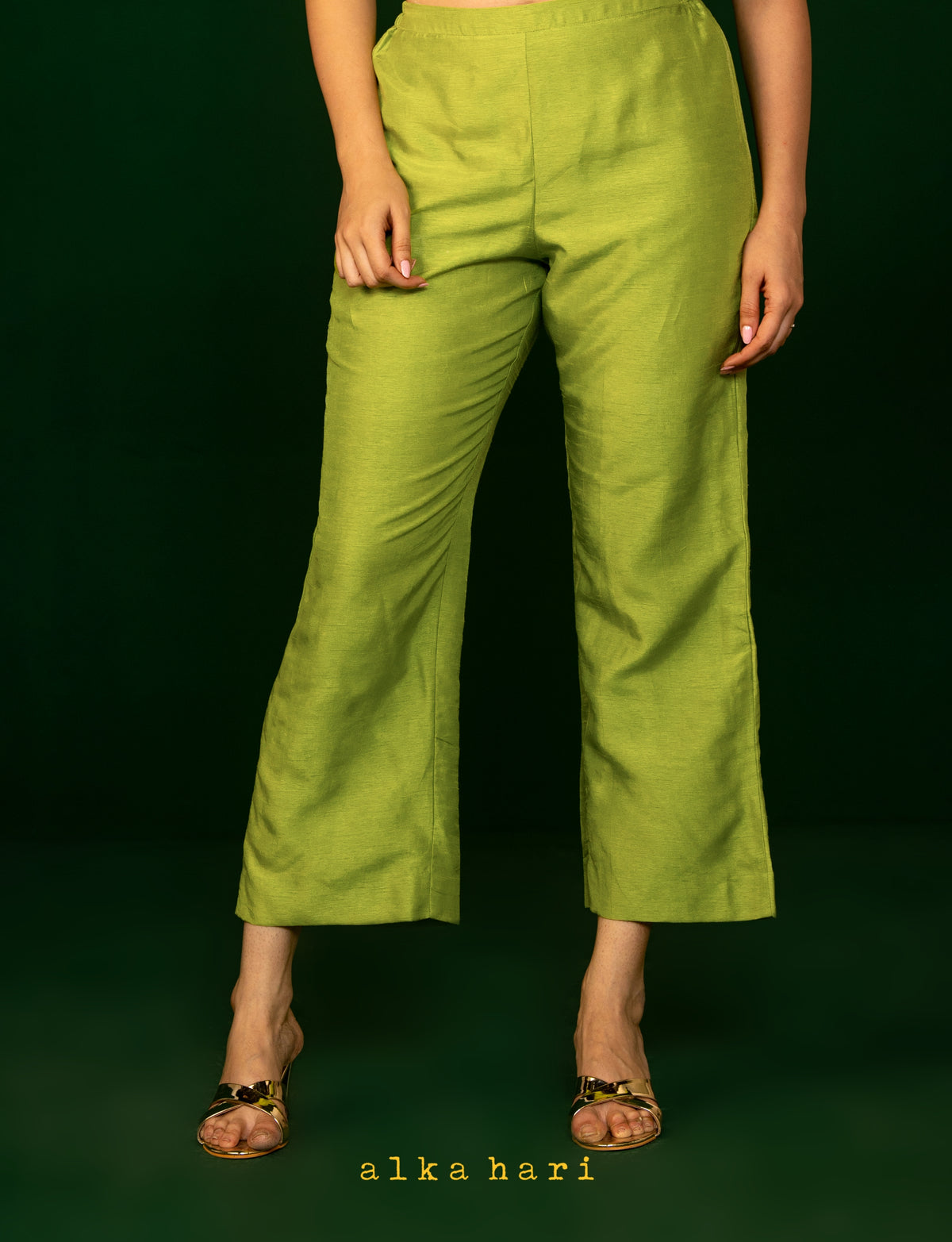 Parrot Green Palazzo Pants