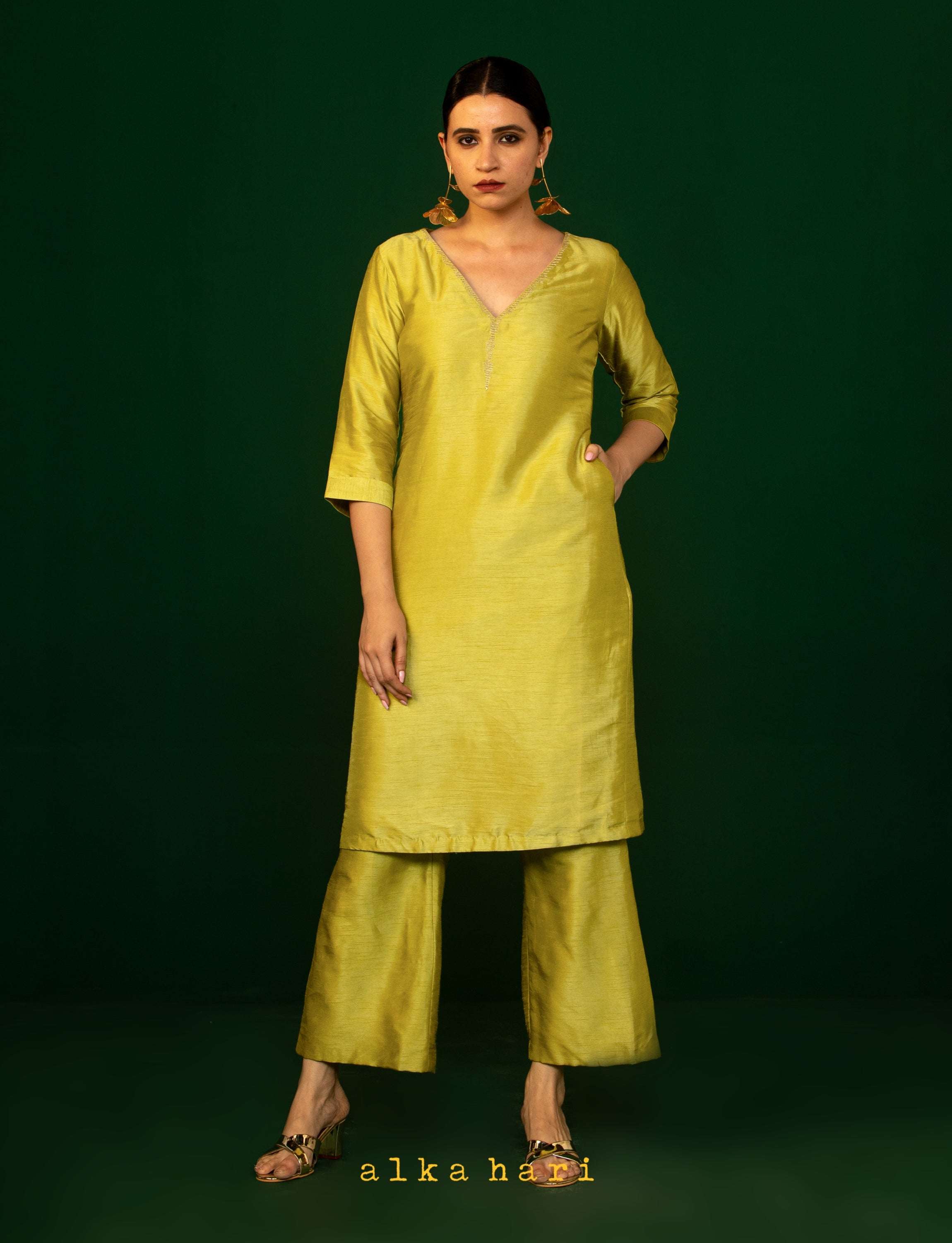 Lime Yellow Kurta