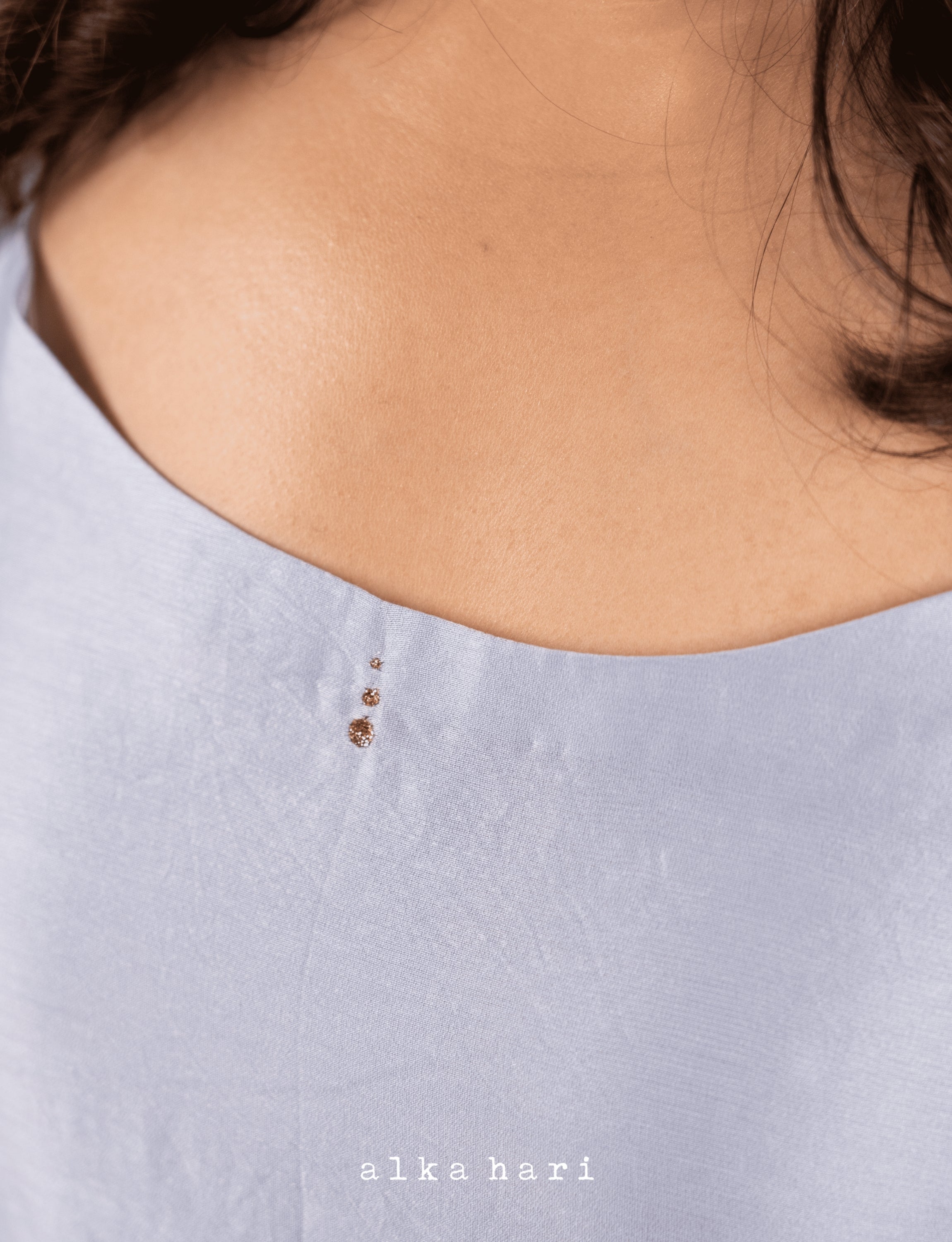 Blue Mukaish Embroidered Chanderi Silk Kurta