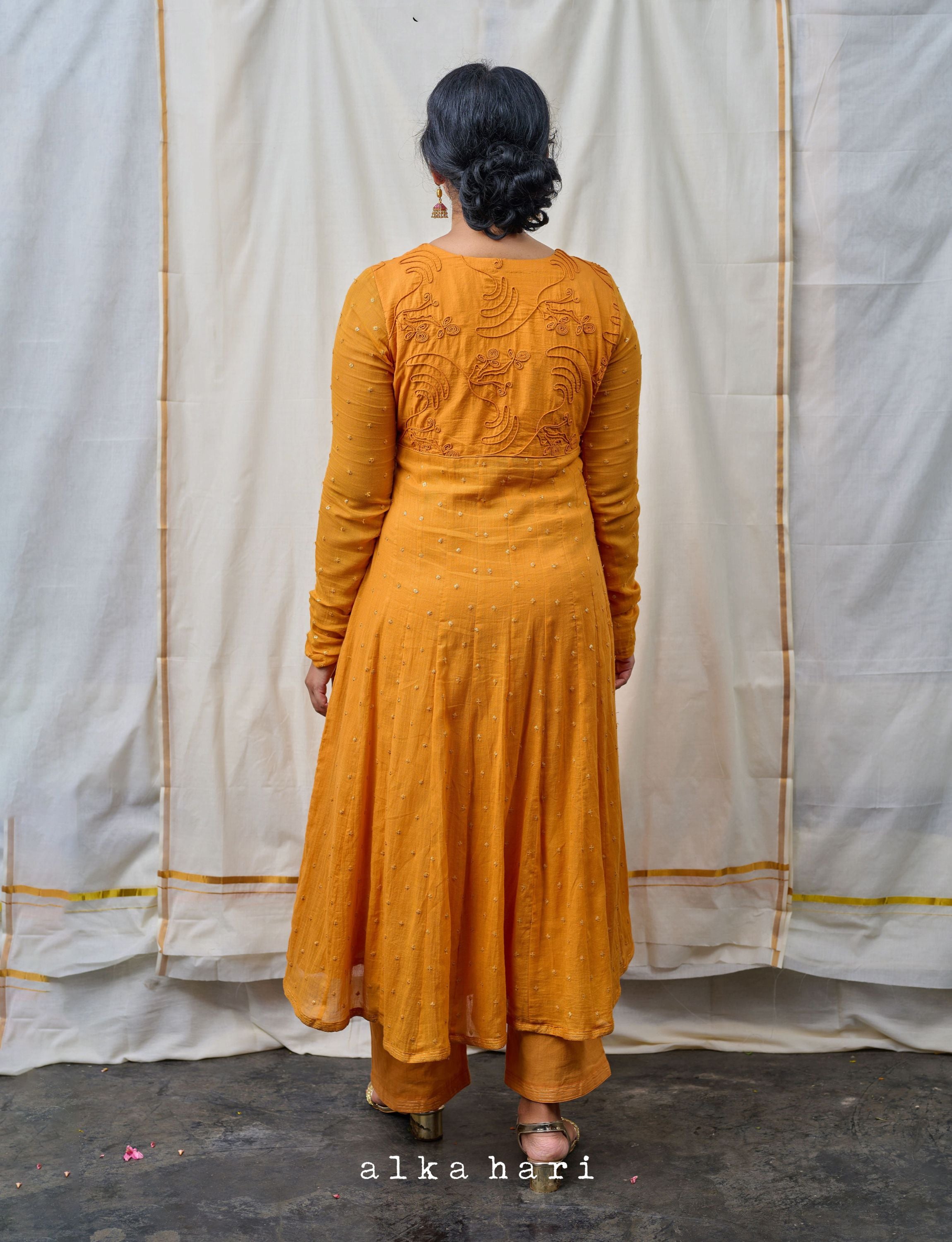 Mustard Yellow Anarkali