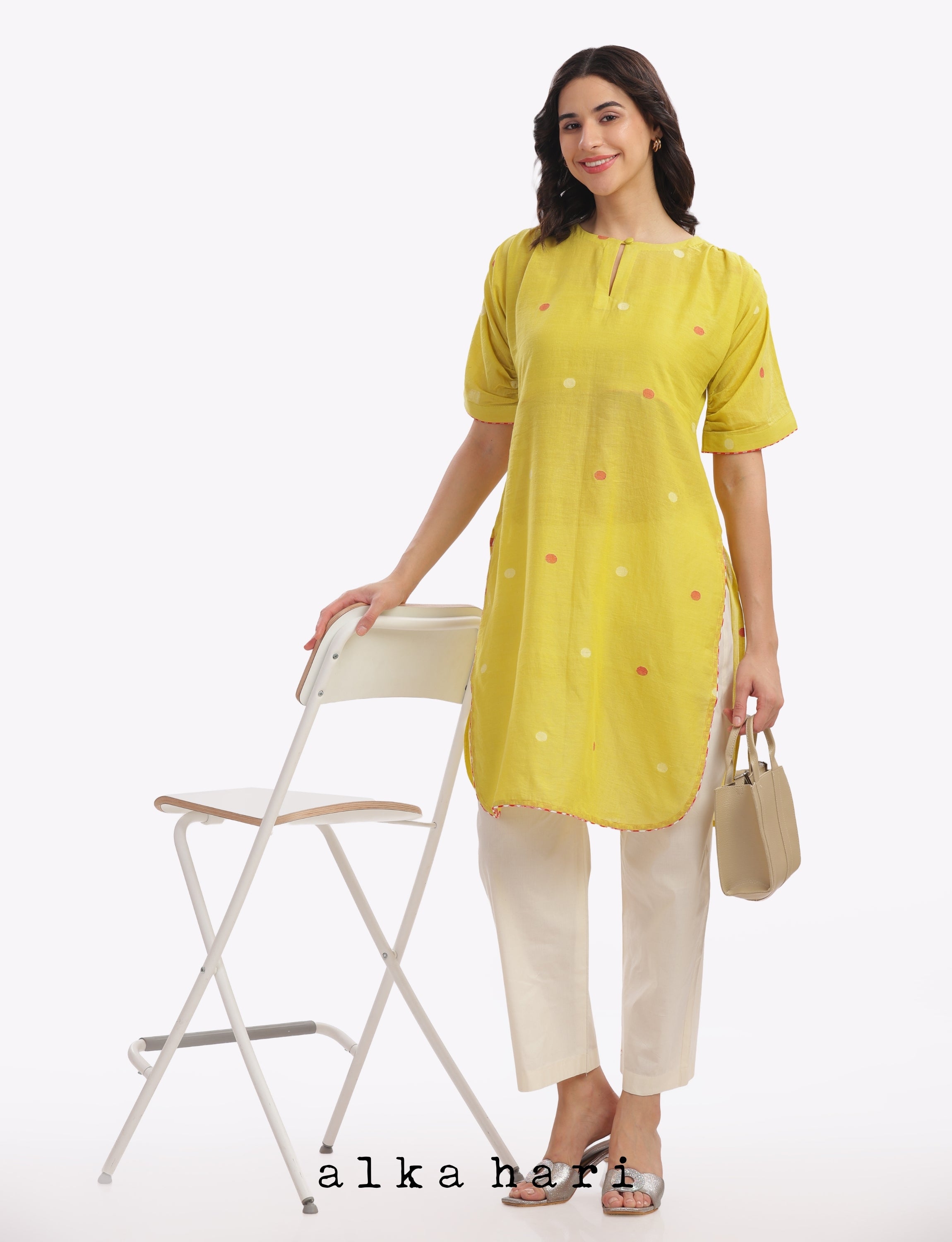 Mustard Yellow Short Kurta