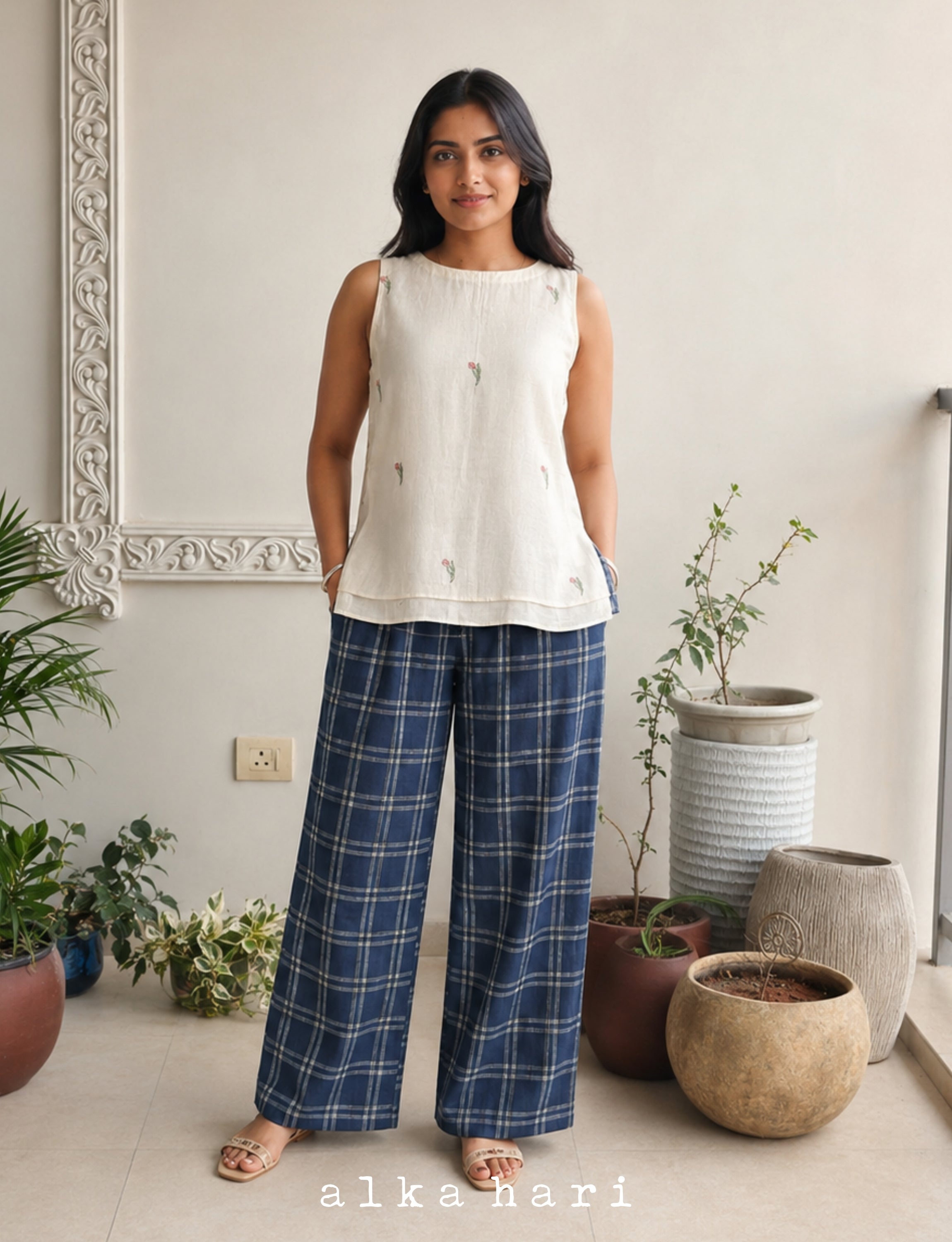 Halter Neck Mul Cotton Top