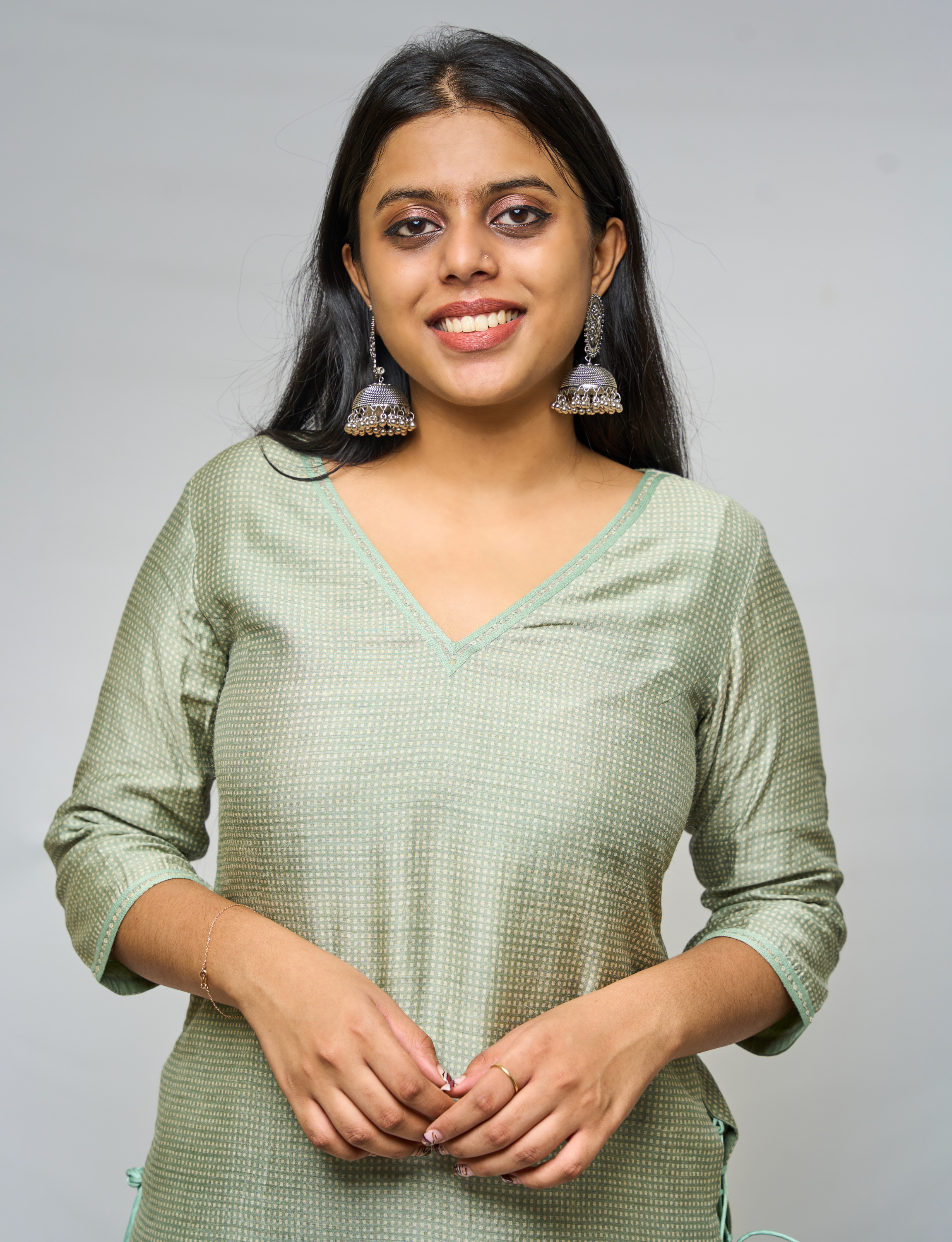 Green Chanderi Silk Kurta