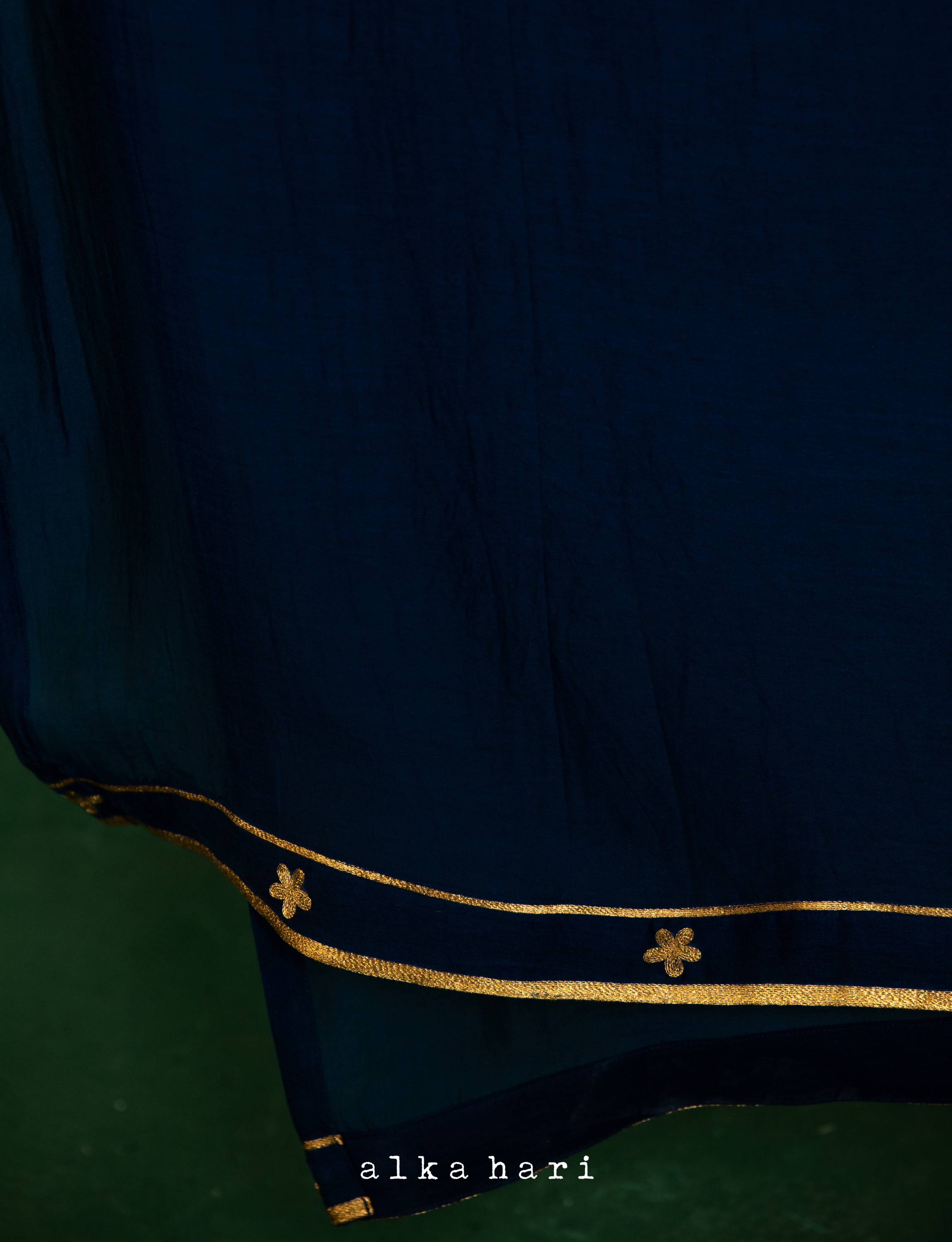 Royal Blue Chanderi Silk Dupatta