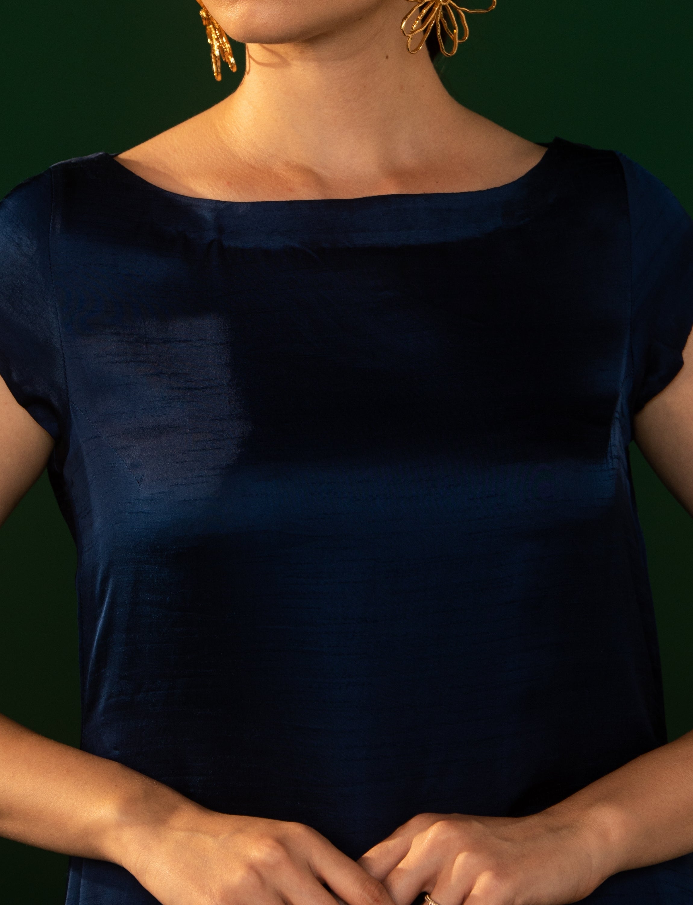 Royal Blue Silk Kurta