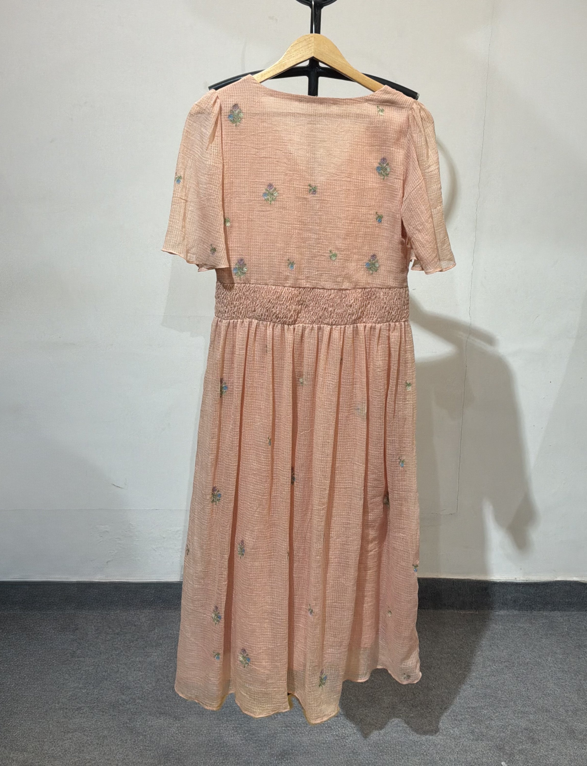 Peach Floral Kota Dress