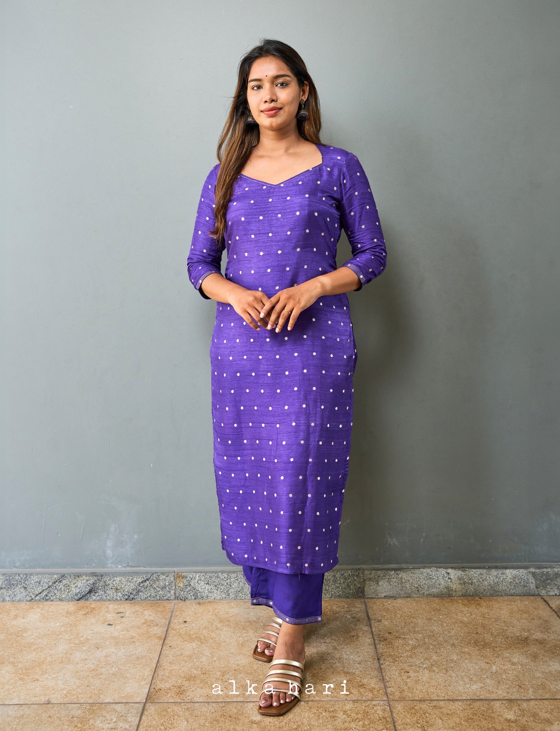 Violet Butta Kurta