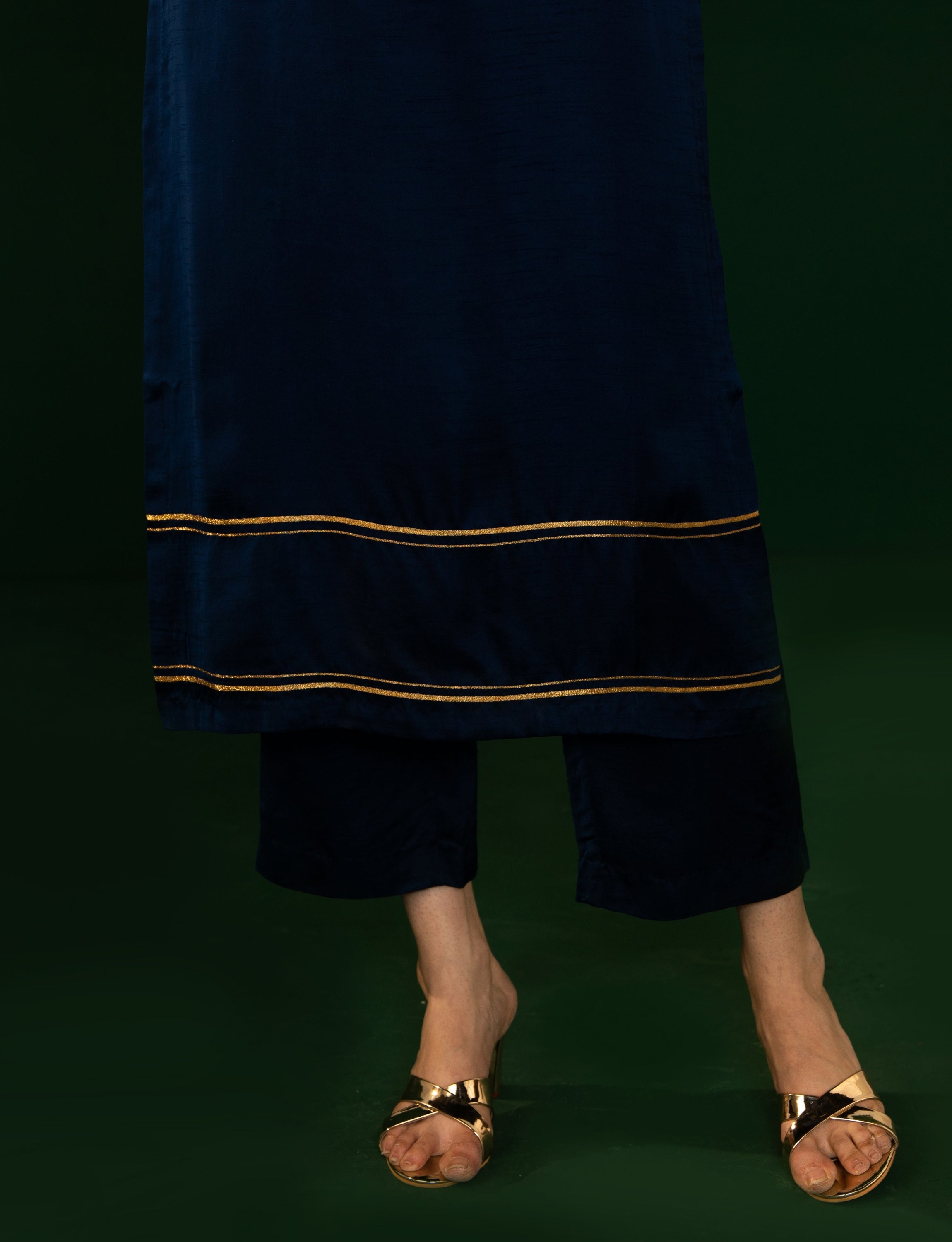 Royal Blue Silk Kurta