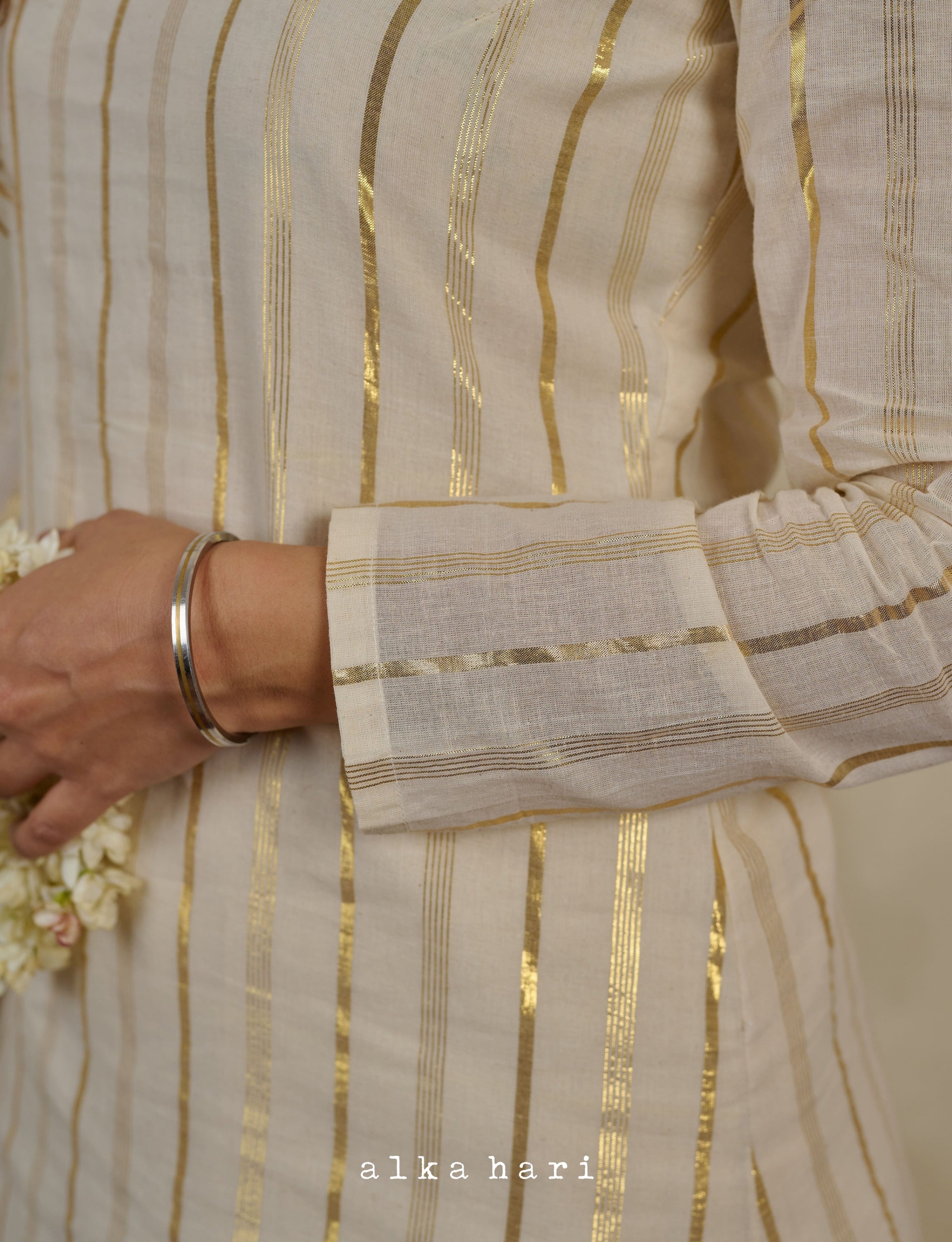 Striped A Line Anarkali