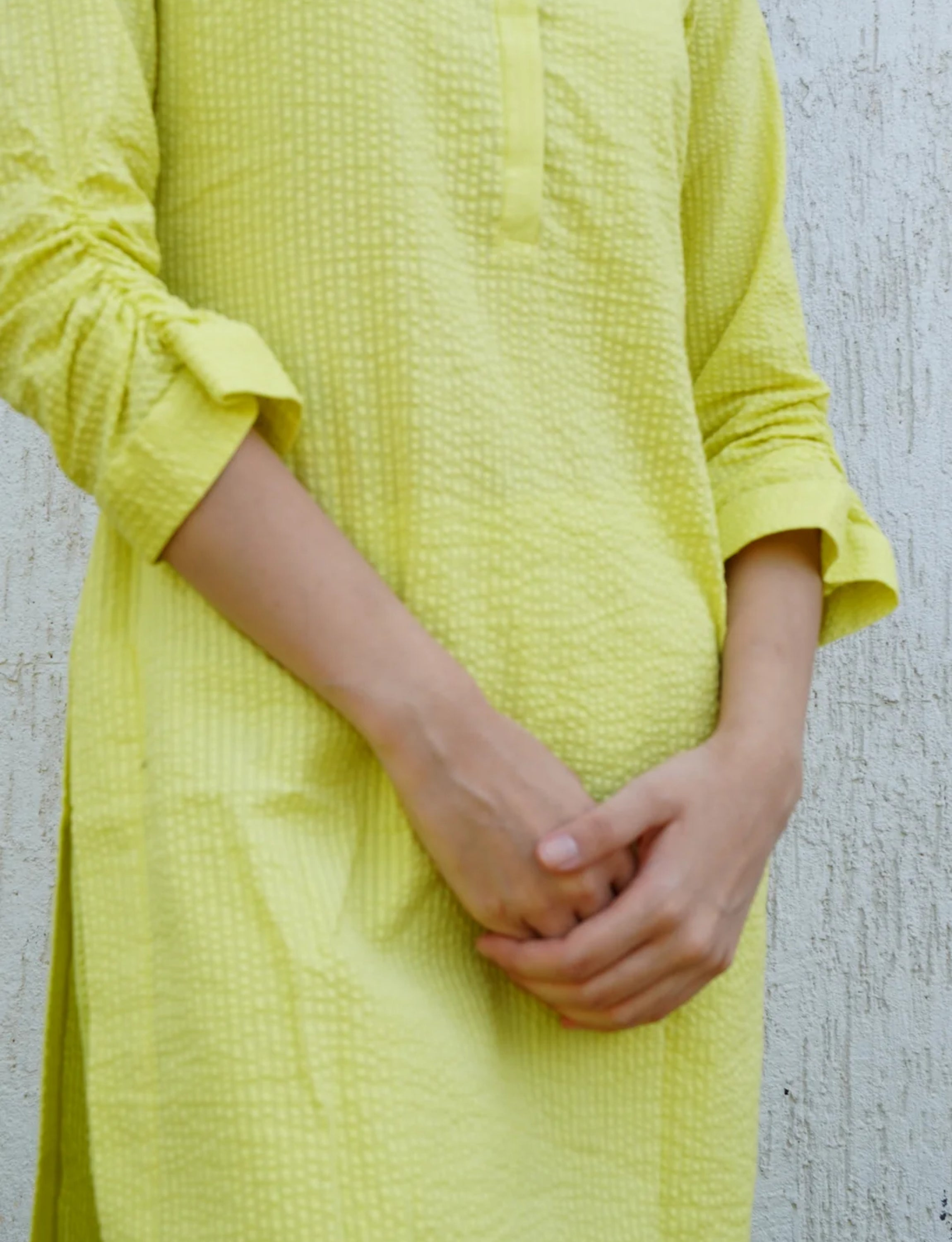 Lime Collared Kurta