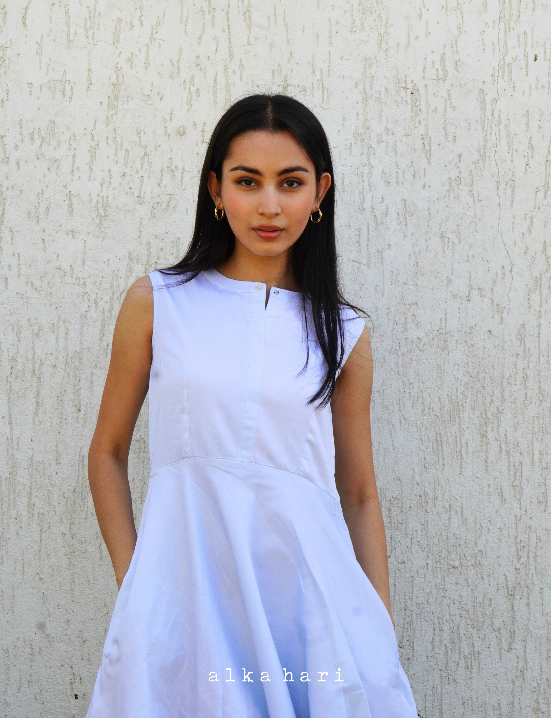 Light Blue Dress with Pockets