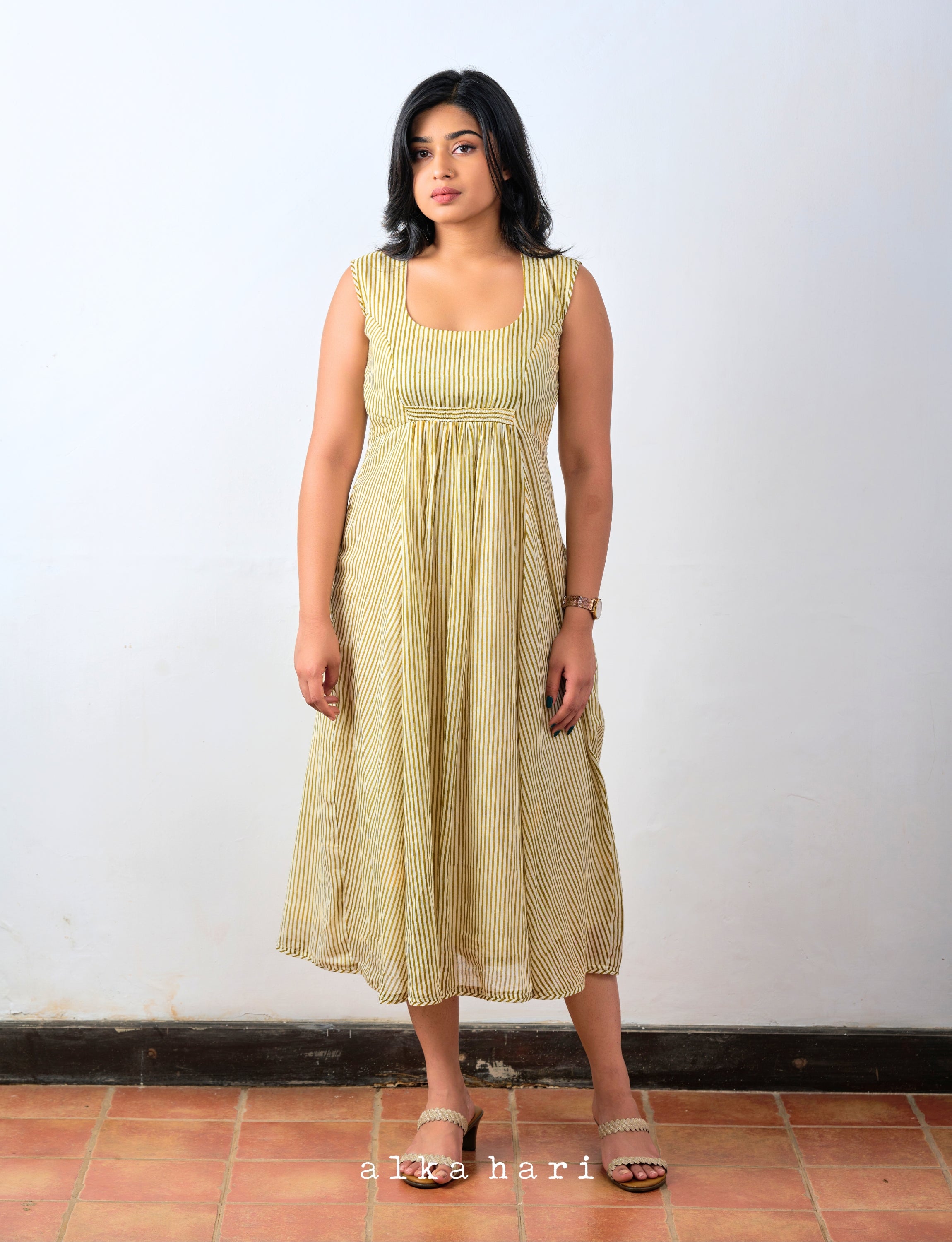 Green Stripped Dress