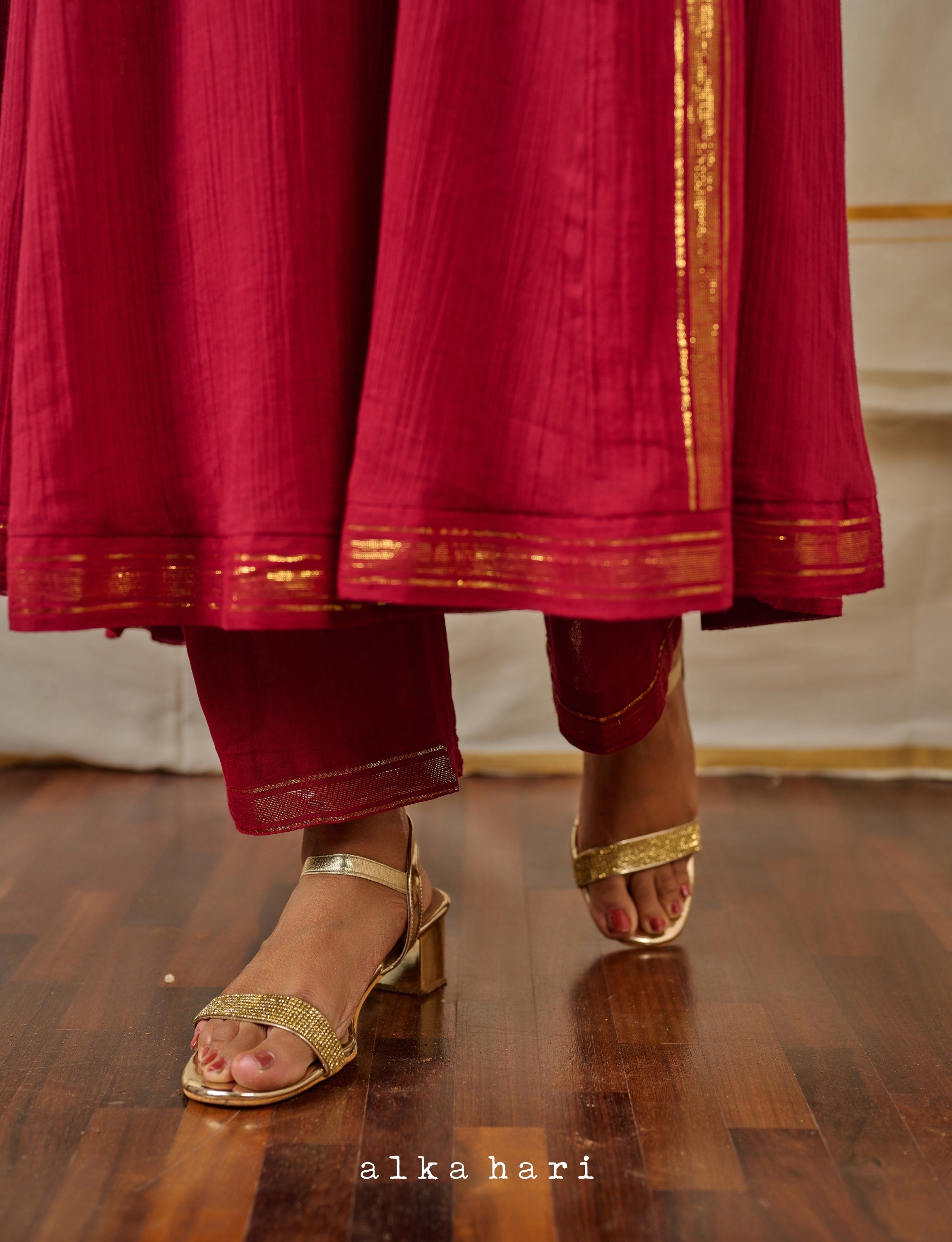 Maroon Anarkali