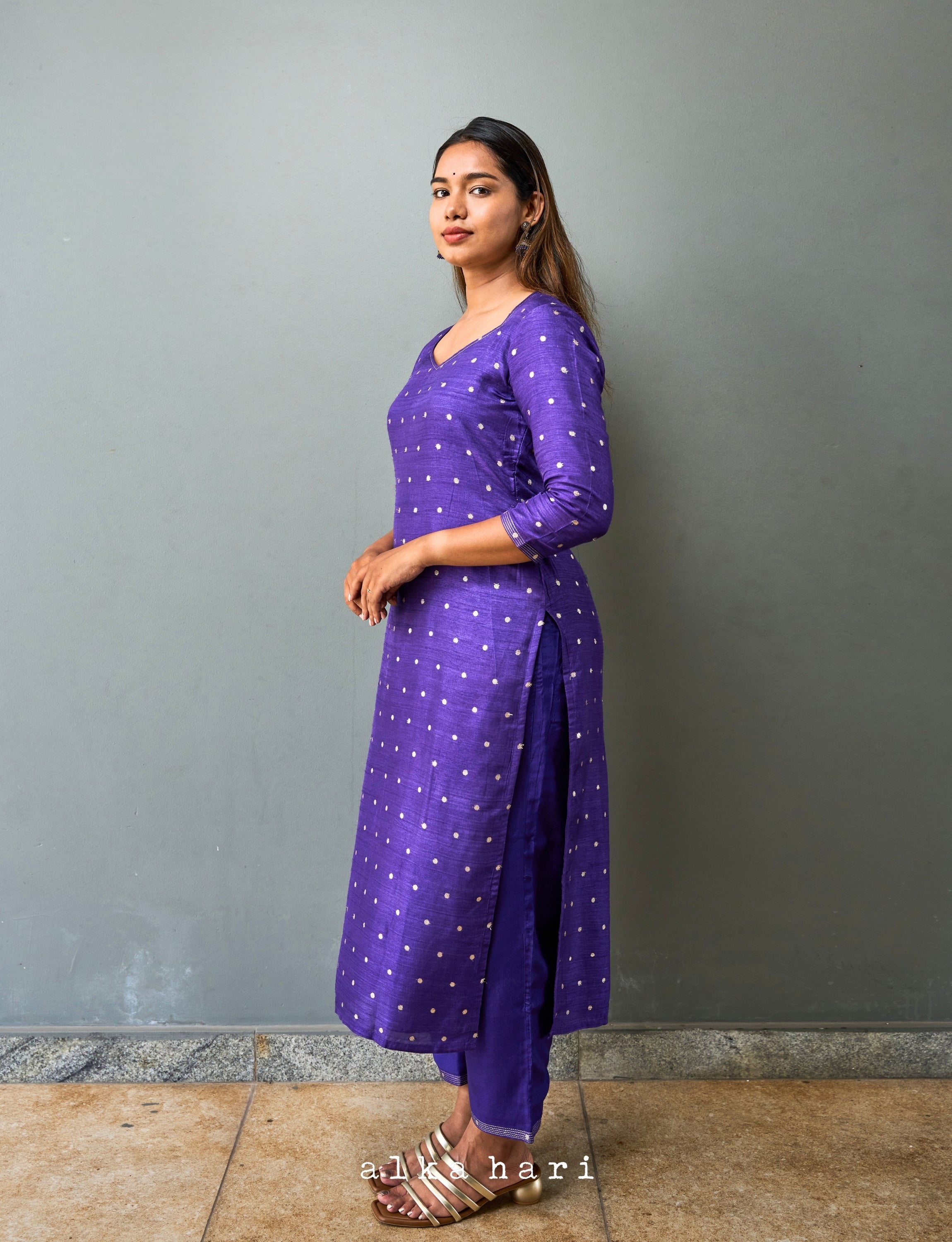 Violet Butta Kurta