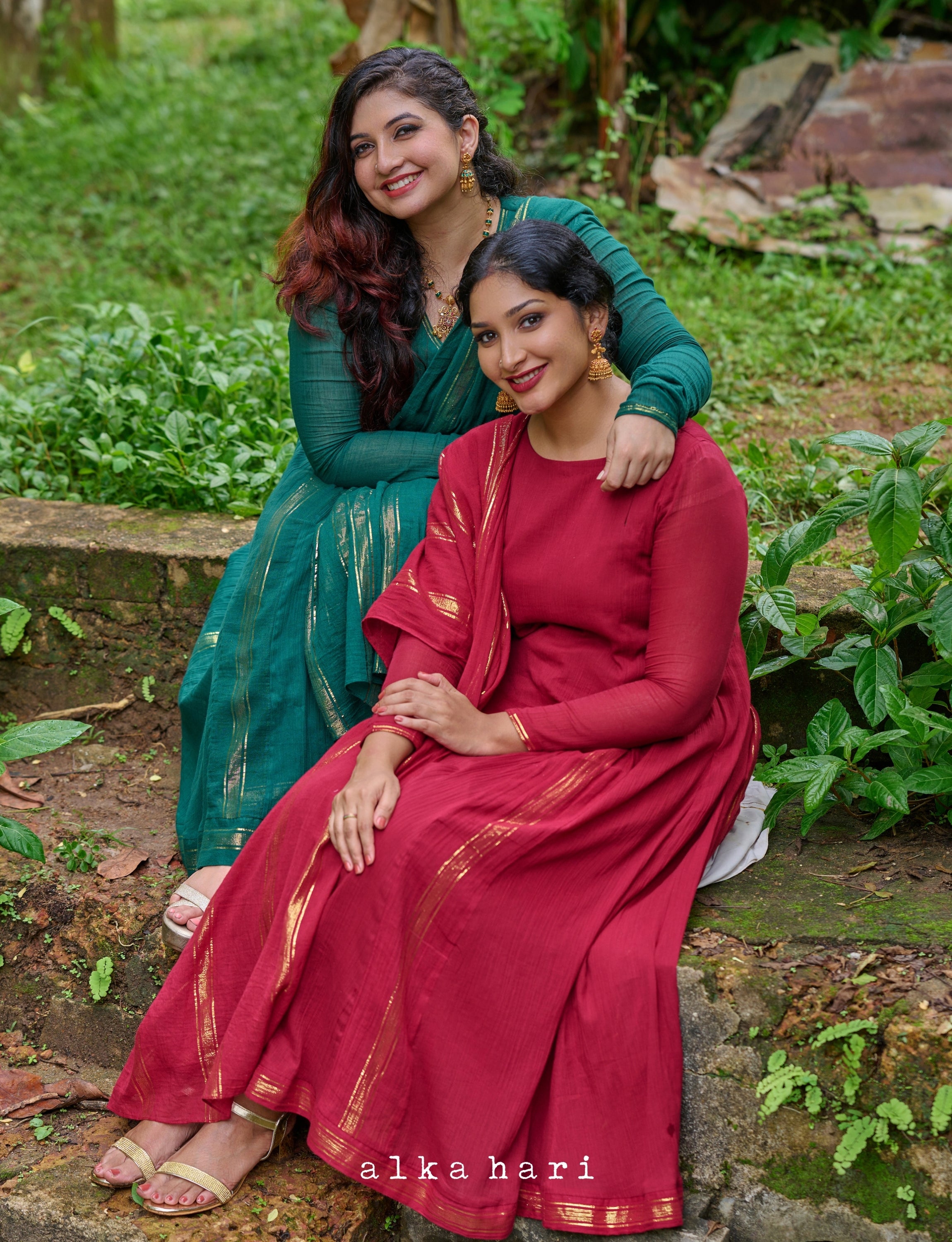 Maroon Anarkali