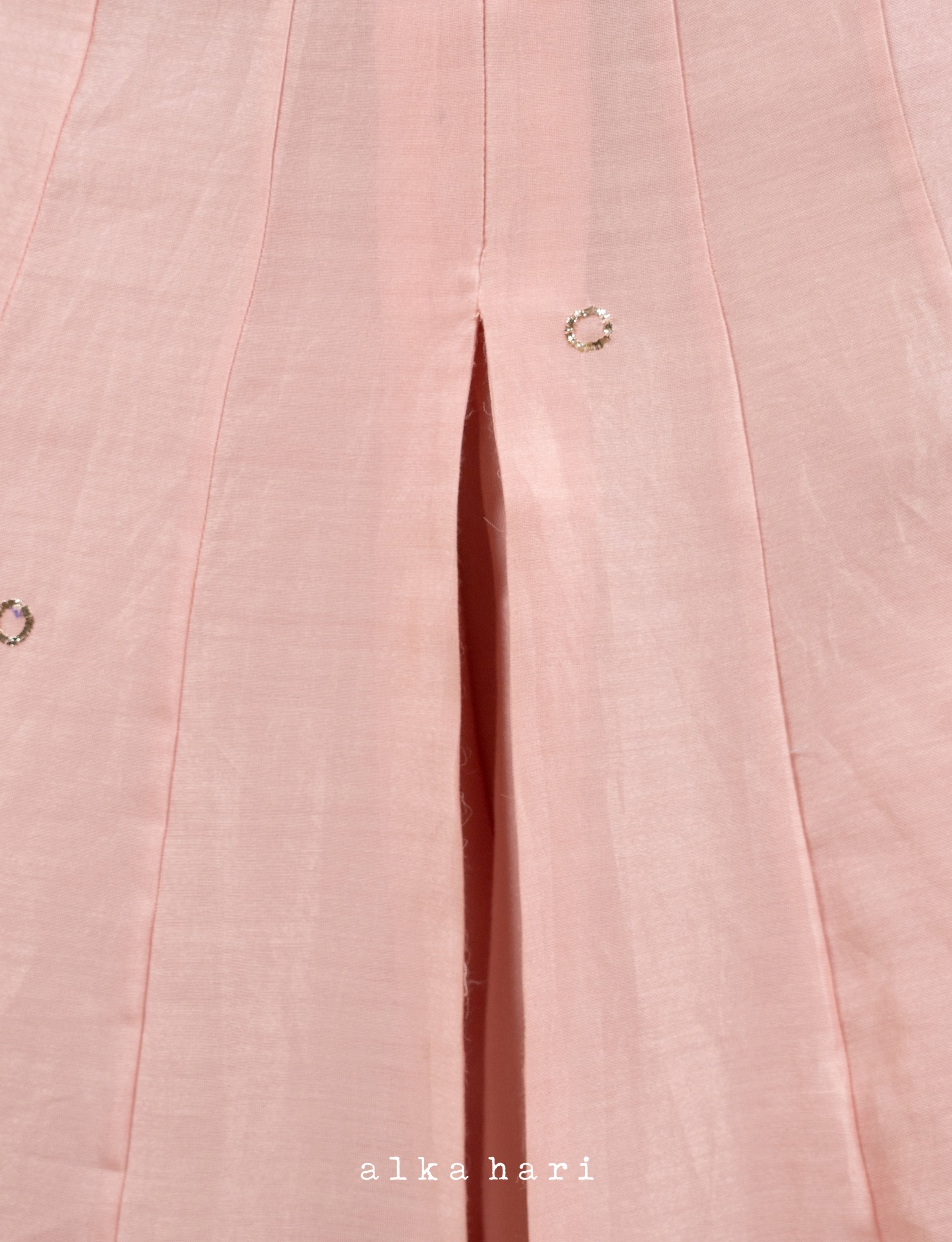 Pink Anarkali with Mukaish Embroidery