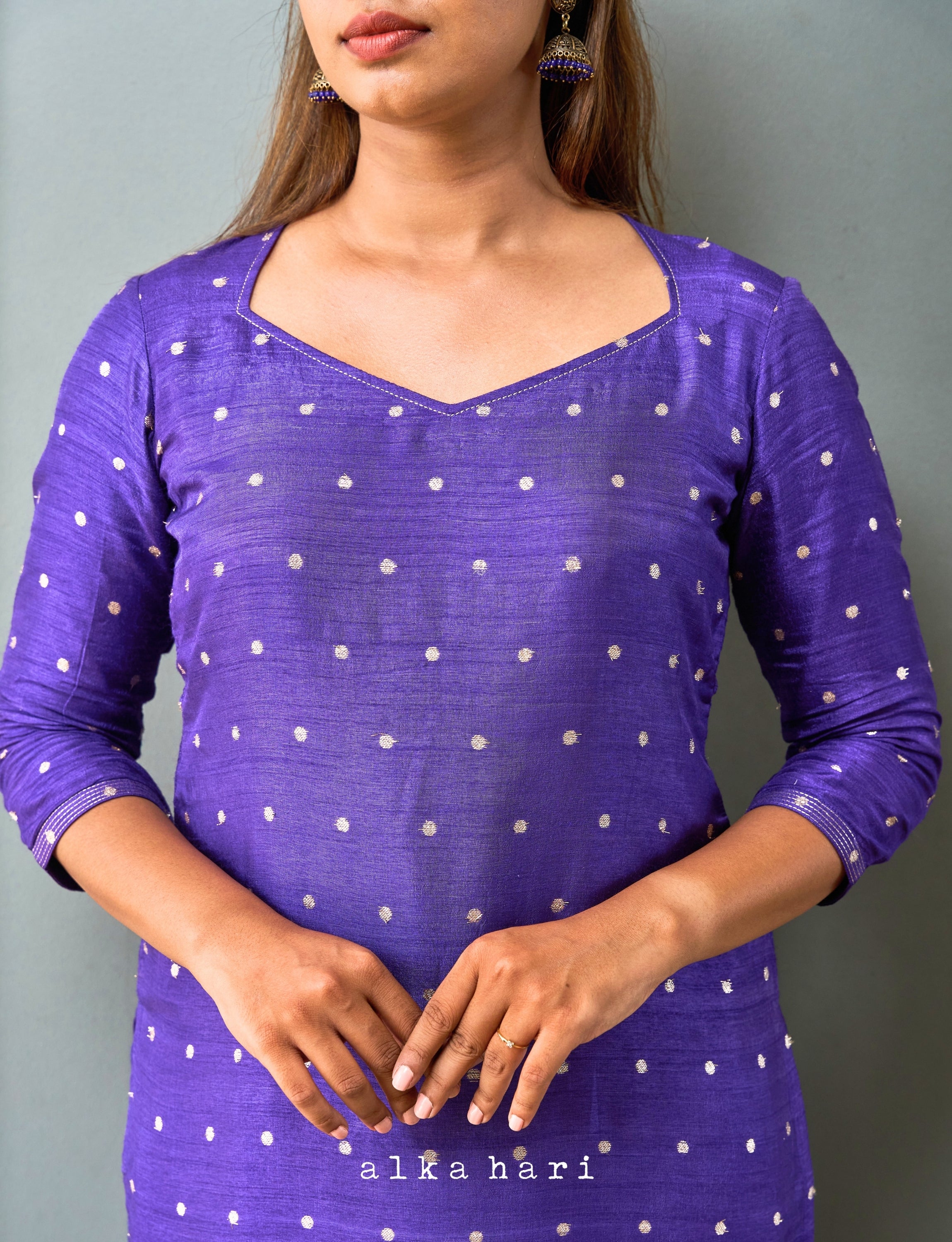 Violet Butta Kurta
