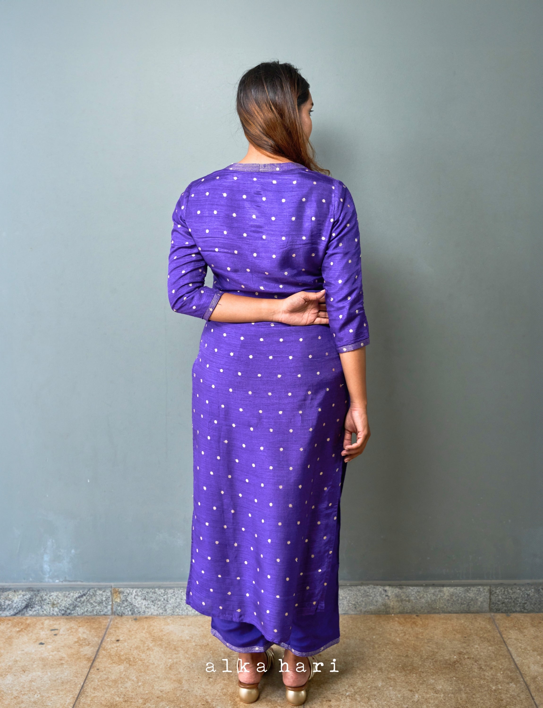 Violet Butta Kurta