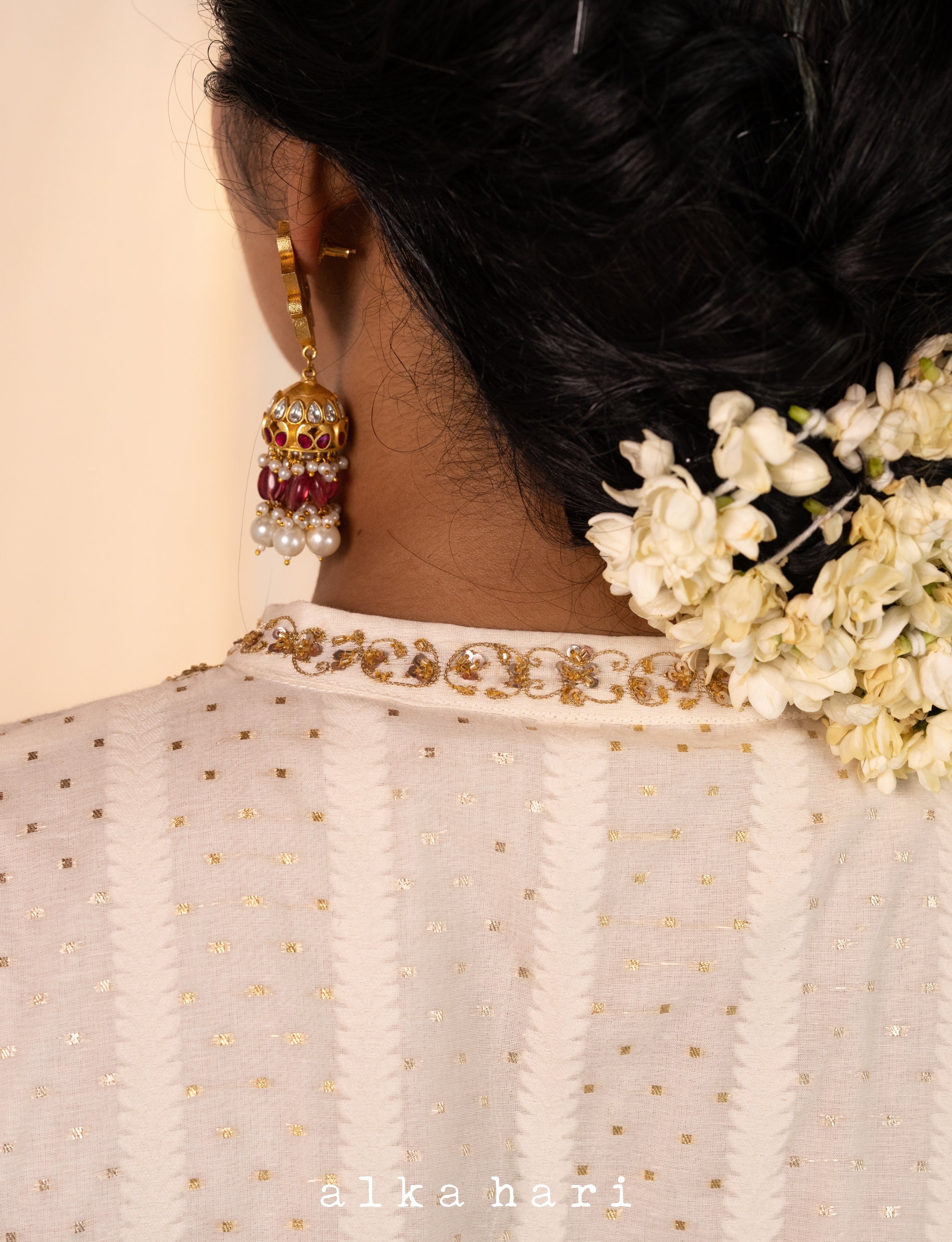 Off White Embroidered Angarkha Anarkali