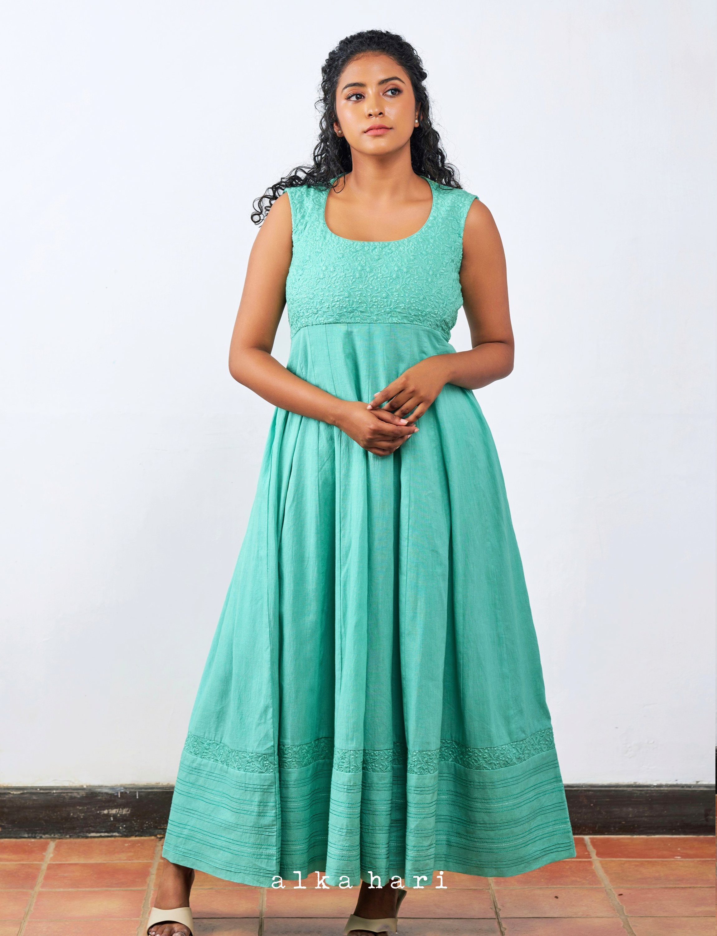 Sea Green Anarkali