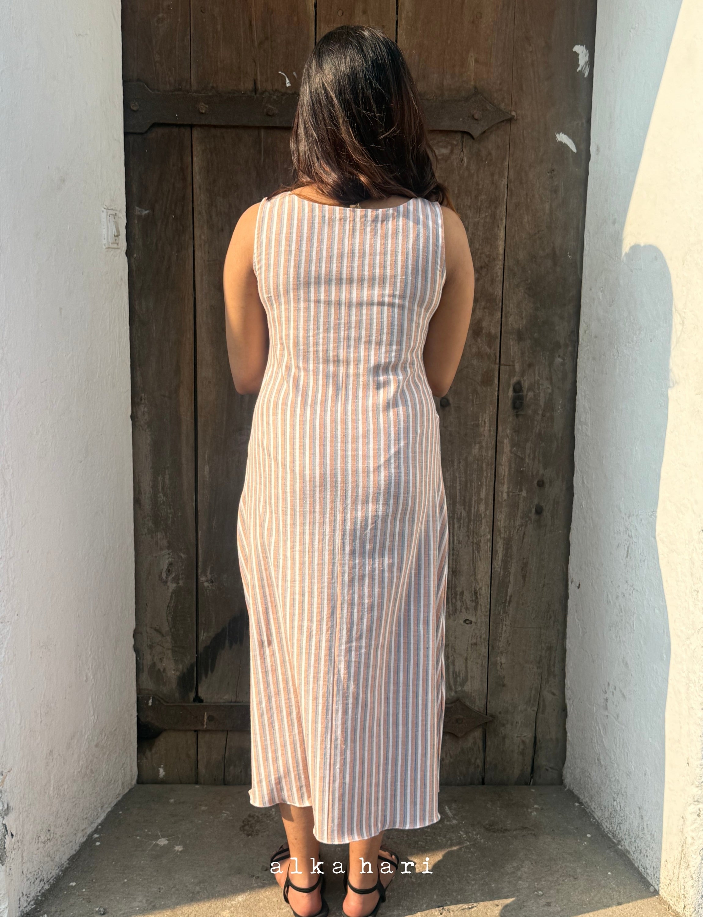 Multicolored Stripped Dress