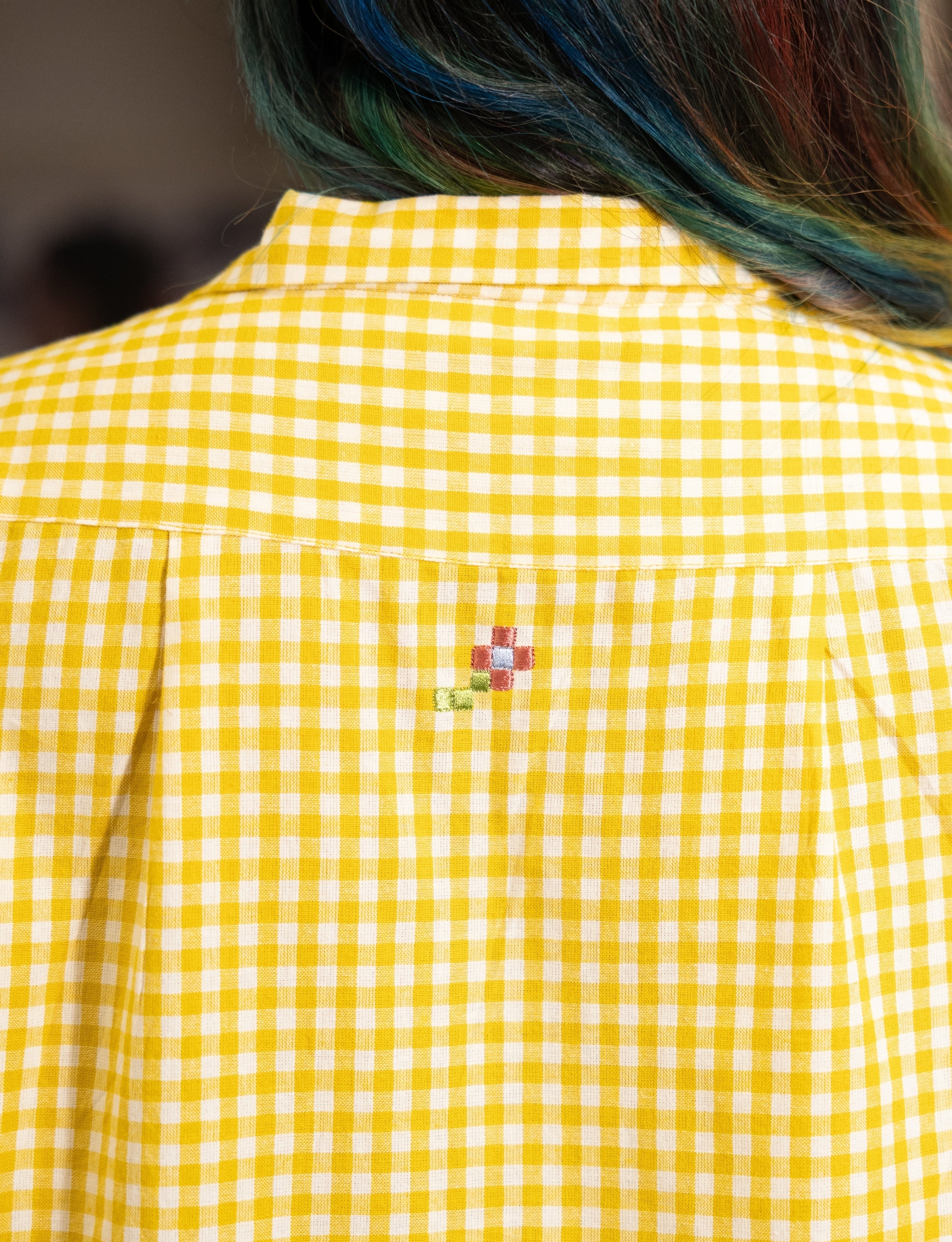 Yellow and White Gingham Dress