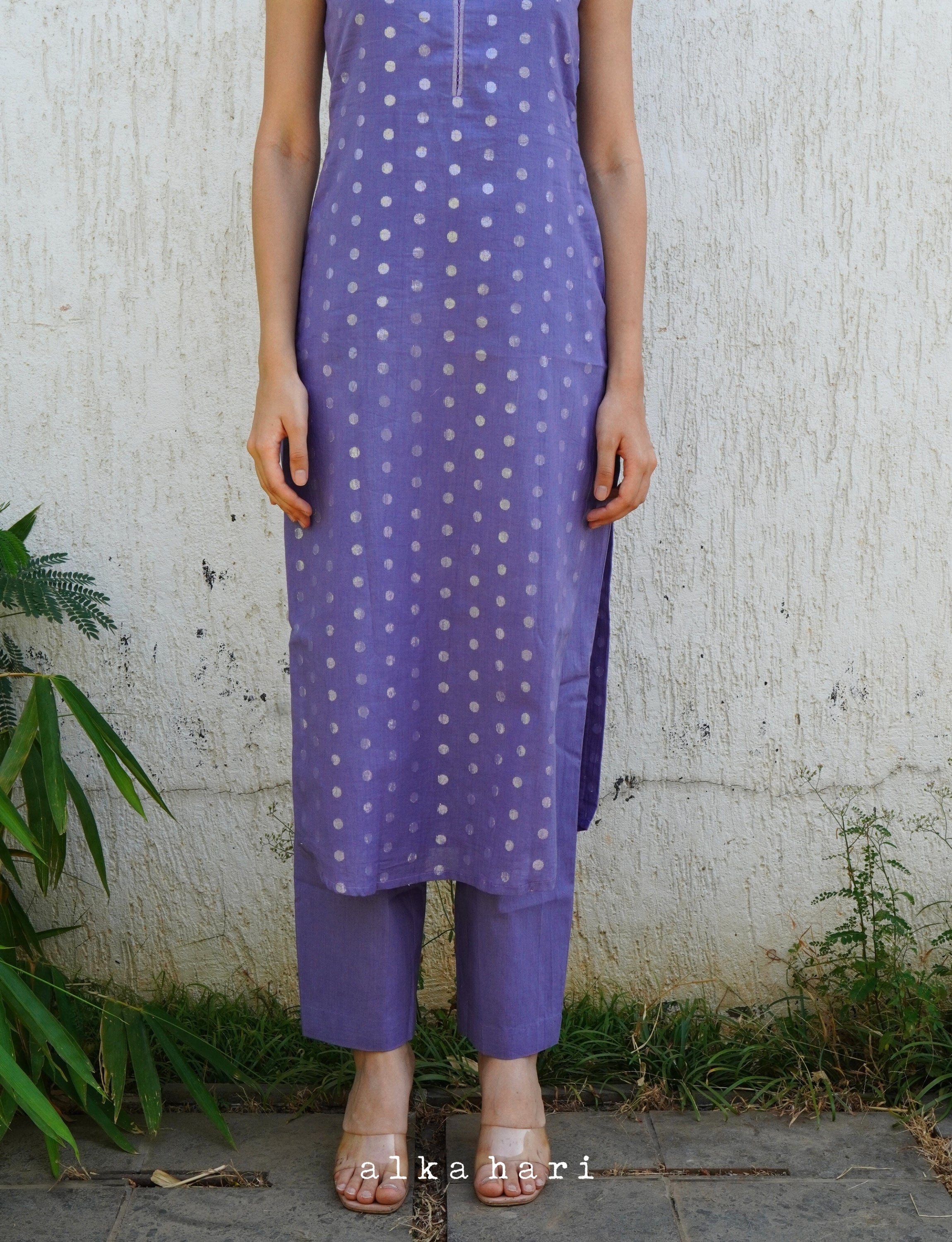 Purple Textured Kurta