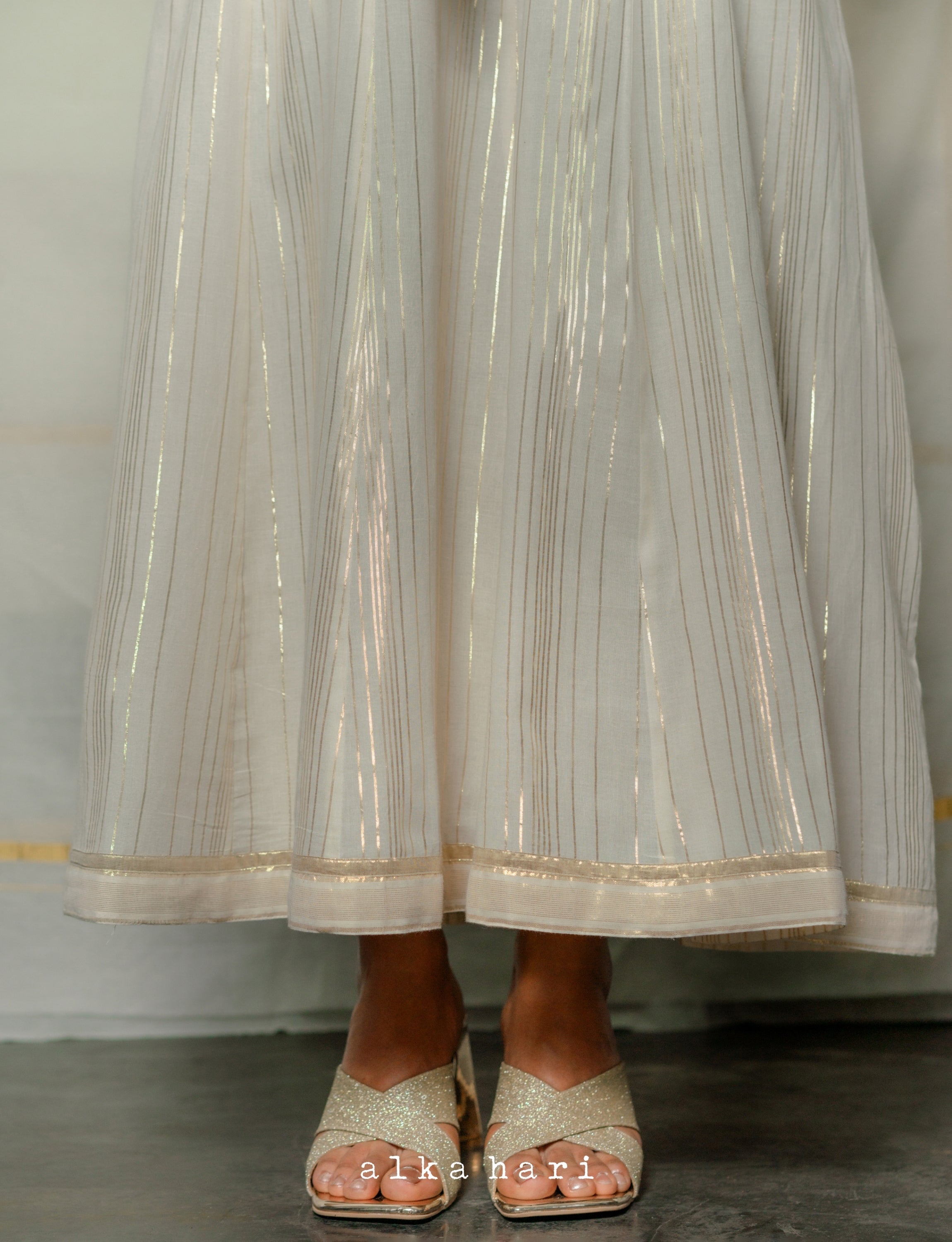 Off White Yoke Anarkali