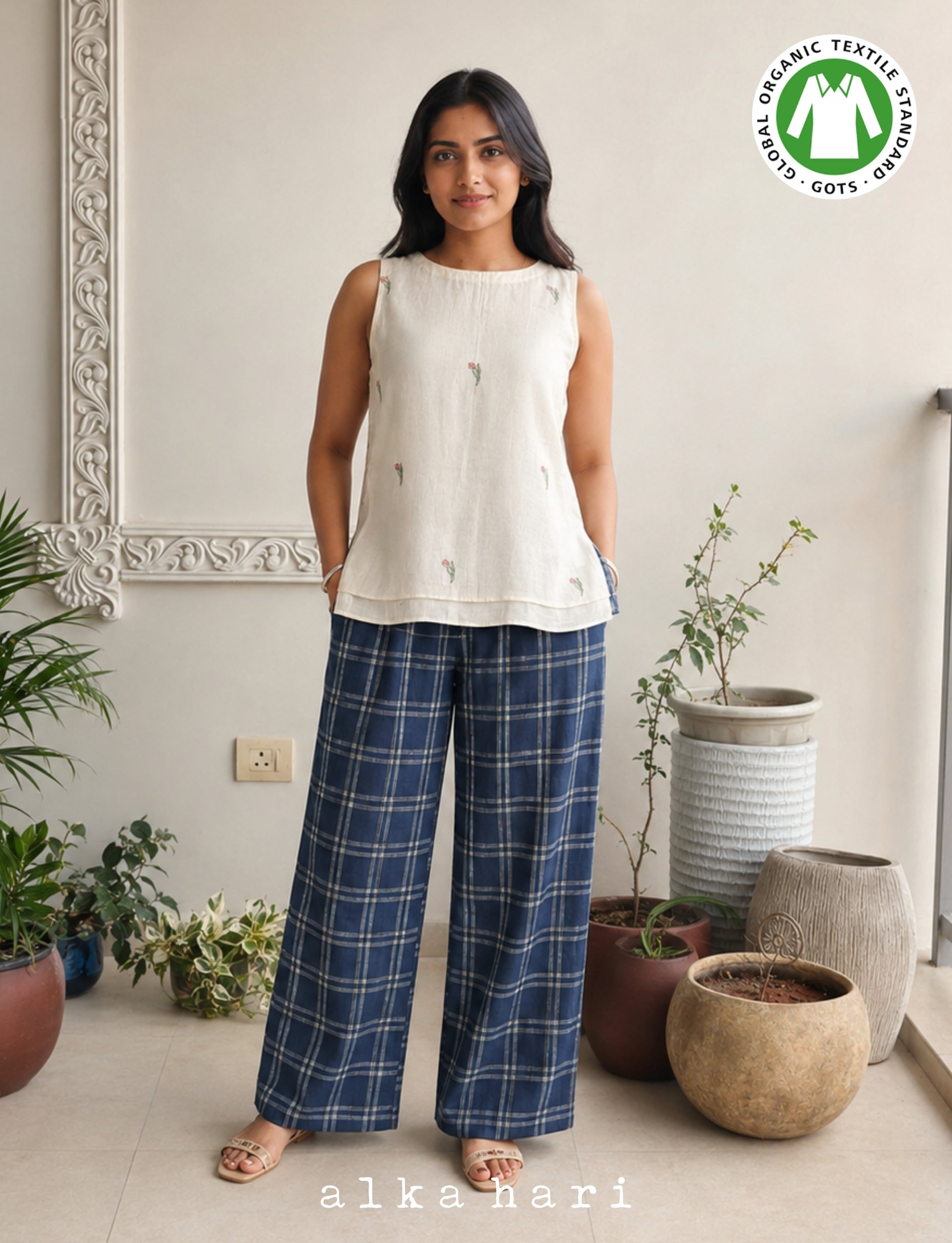 Halter Neck Mul Cotton Top