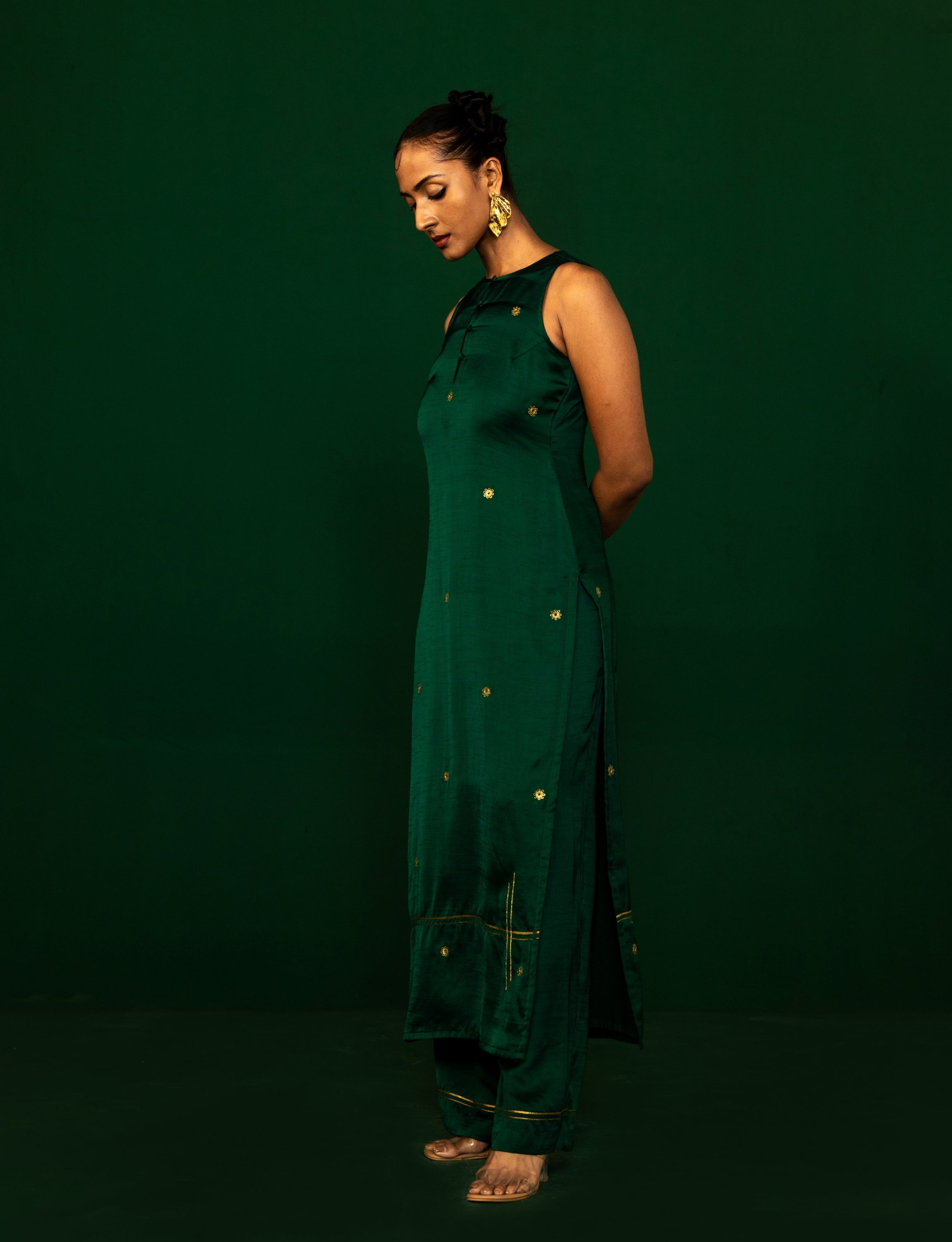 Emerald Green Buttondown Kurta