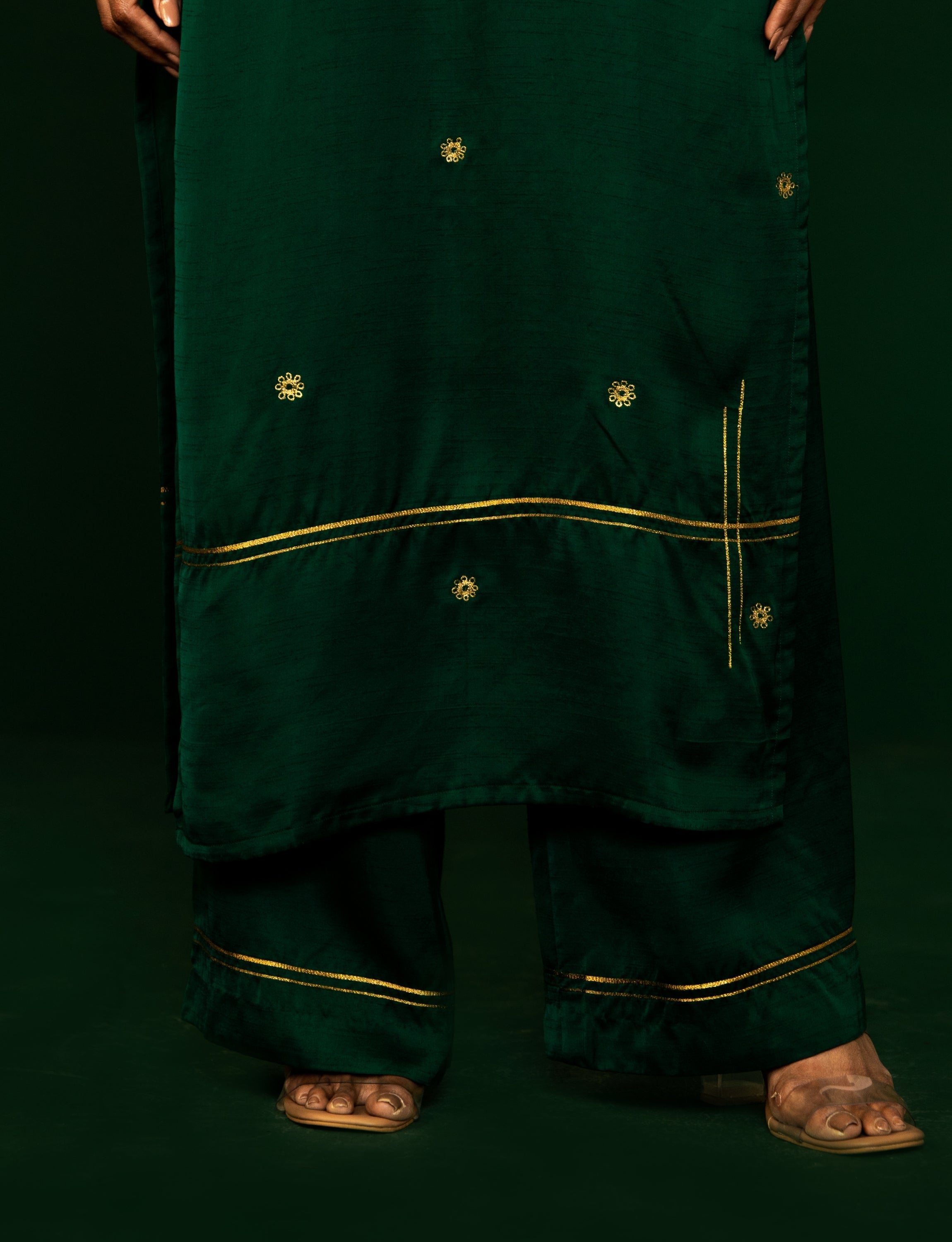 Emerald Green Buttondown Kurta