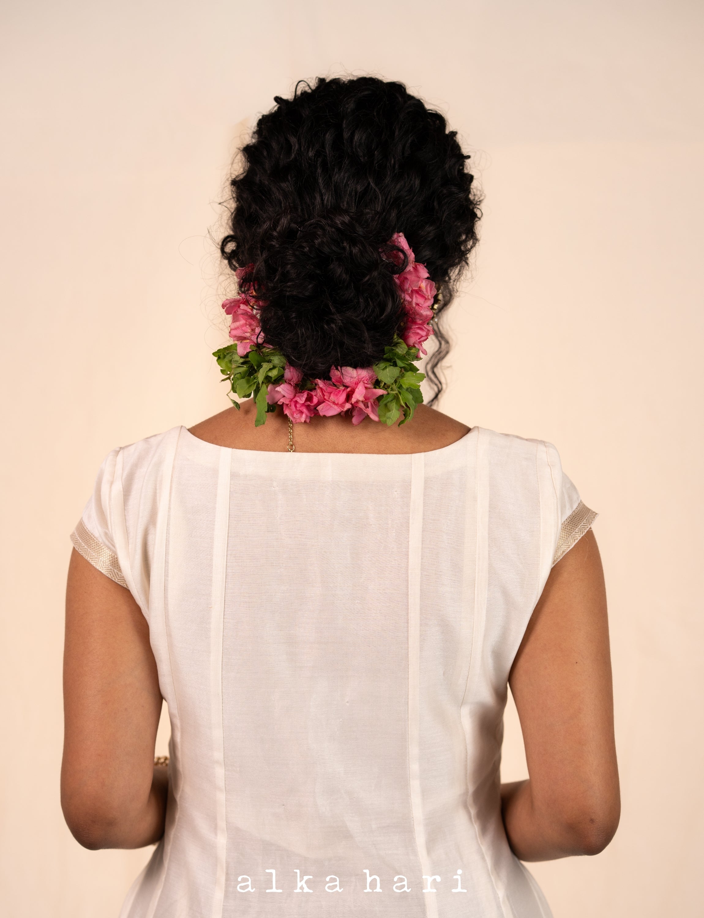 Off White Chanderi Silk Dress with Intricate Border