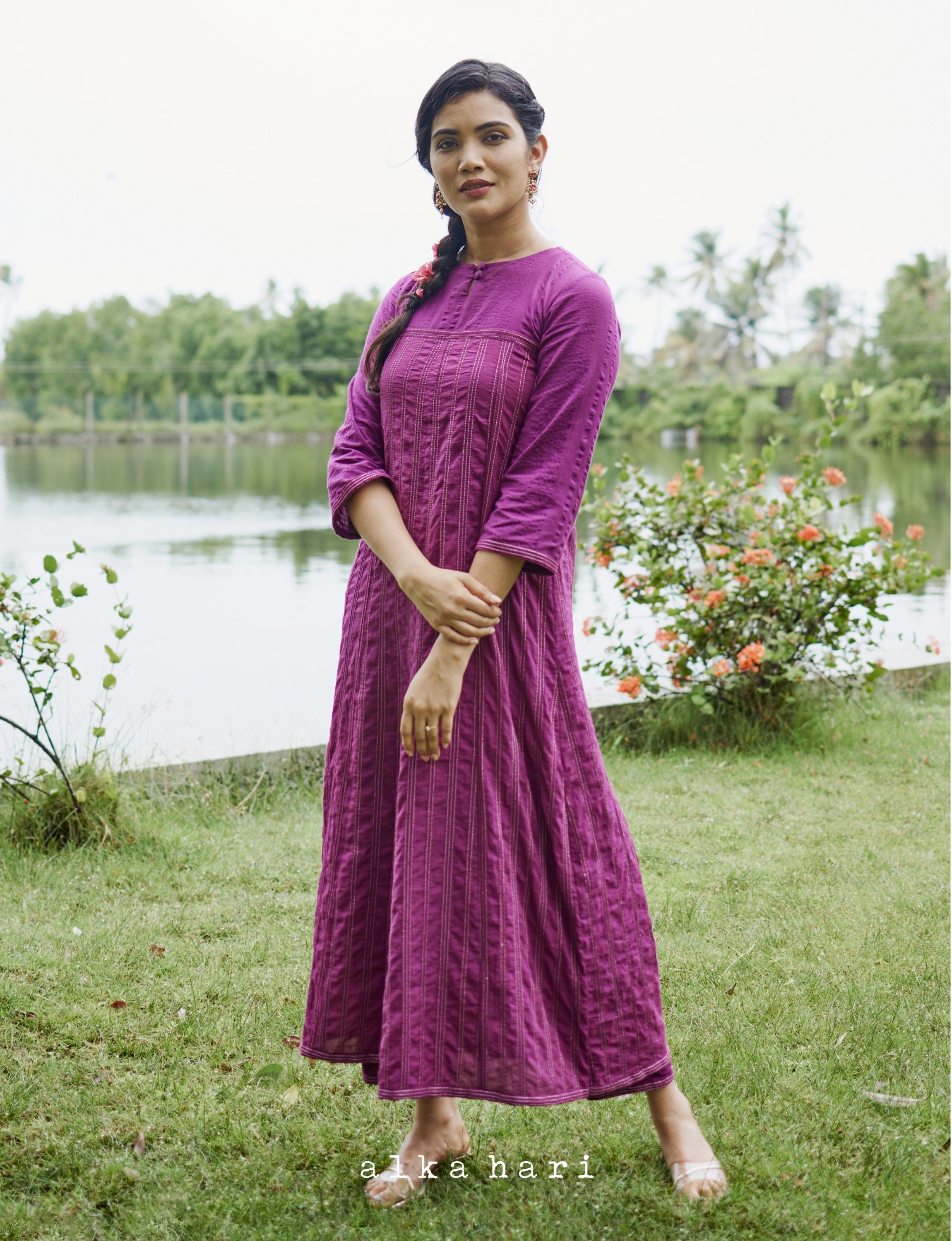 Violet Pintuck Anarkali