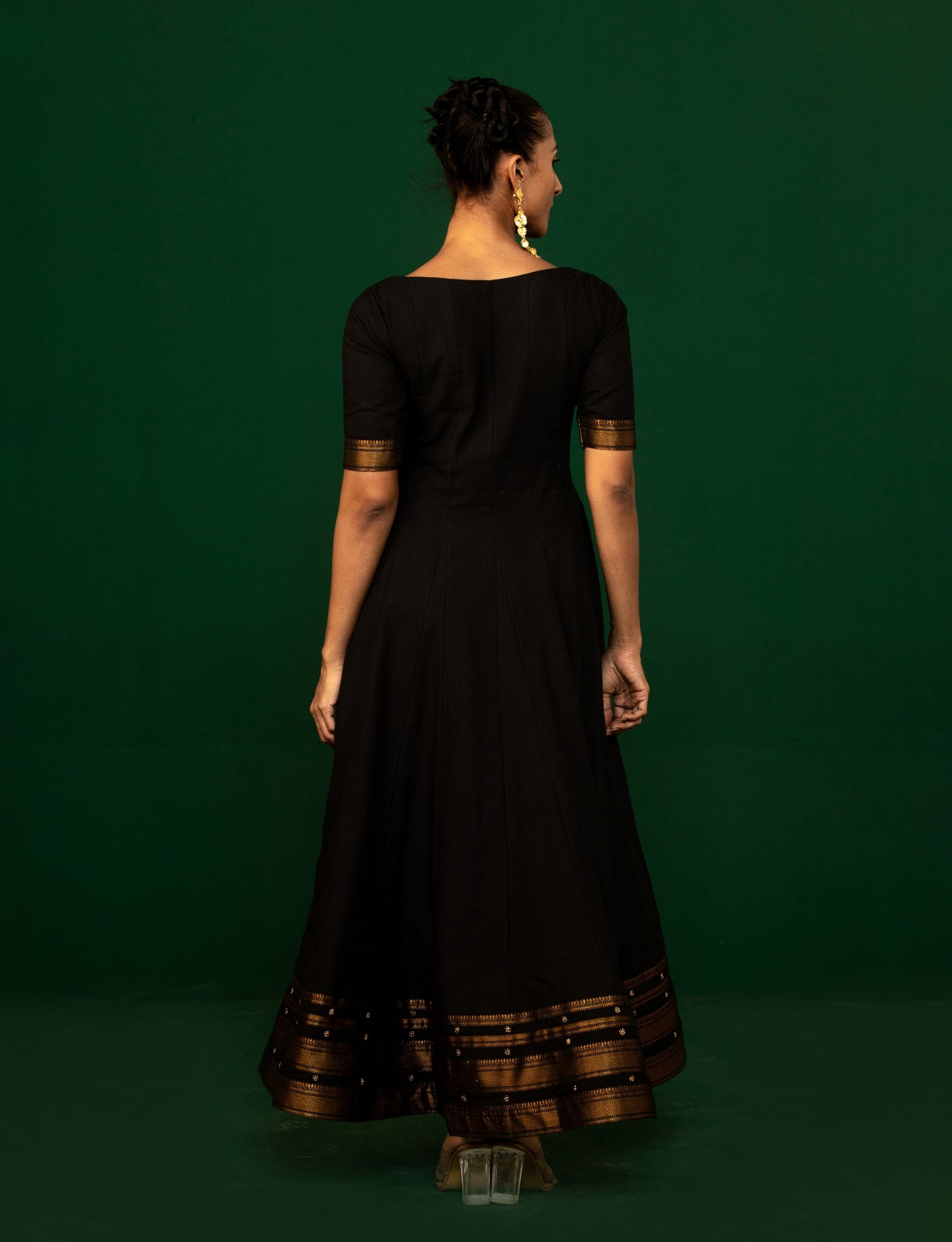 Black Panel Cut Embroidered Dress - Designer Cotton Dress for Women | Alka Hari Alka Hari Pvt Ltd Black Panel Cut Embroidered Dress - Designer Cotton Dress for Women | Alka Hari Alka Hari Pvt Ltd