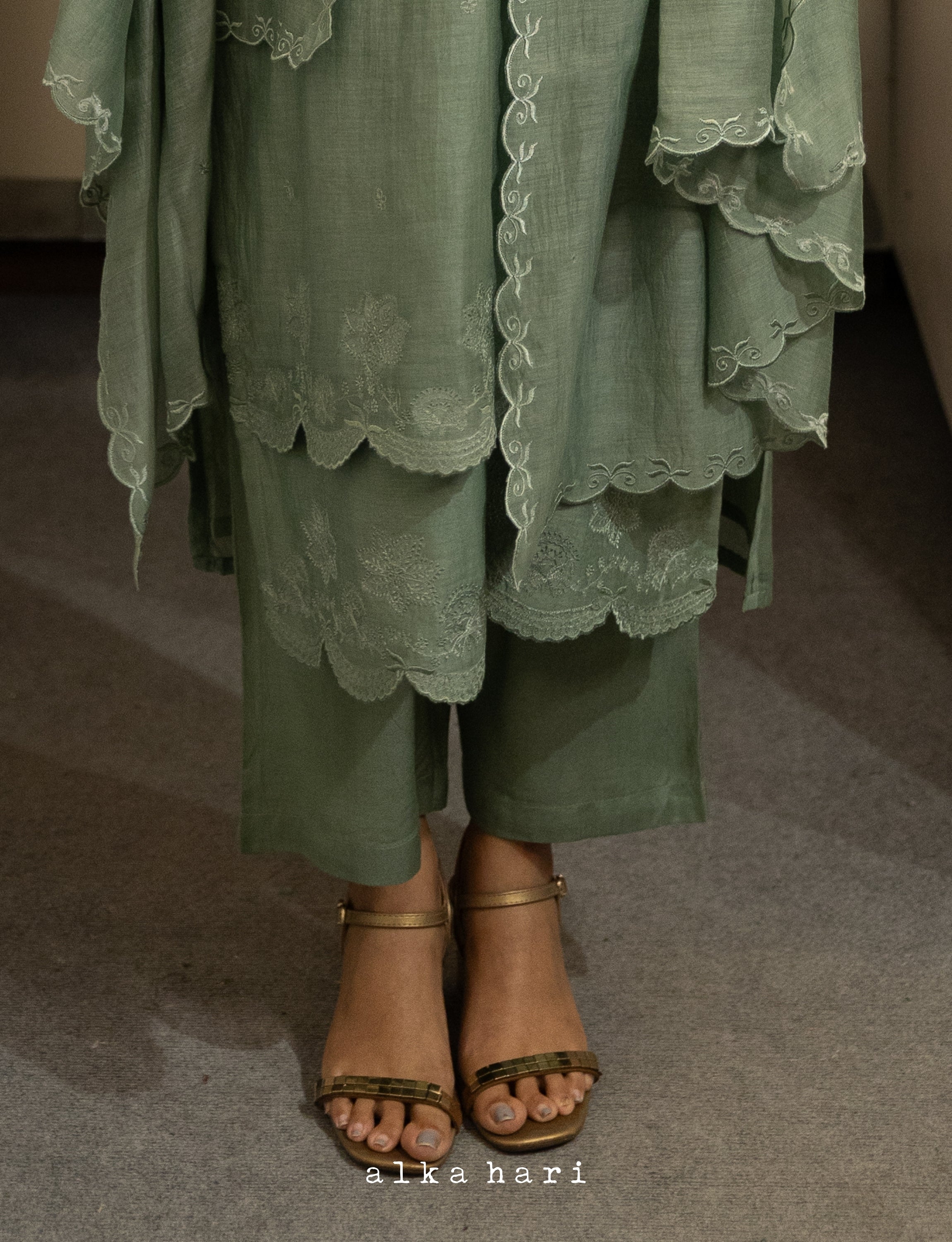 Sage Green Palazzo Pants