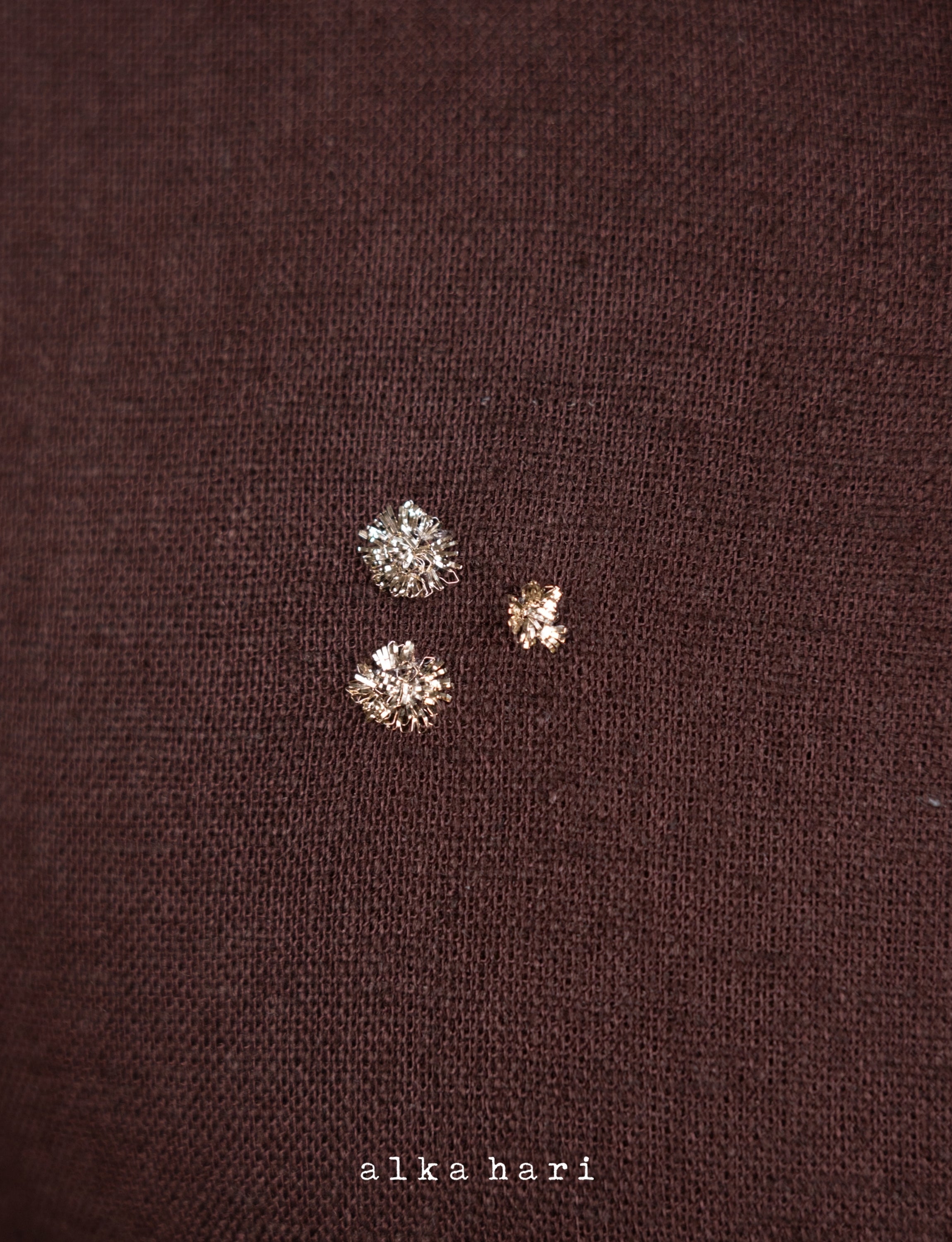 Brown Linen Shirt with Mukaish Work
